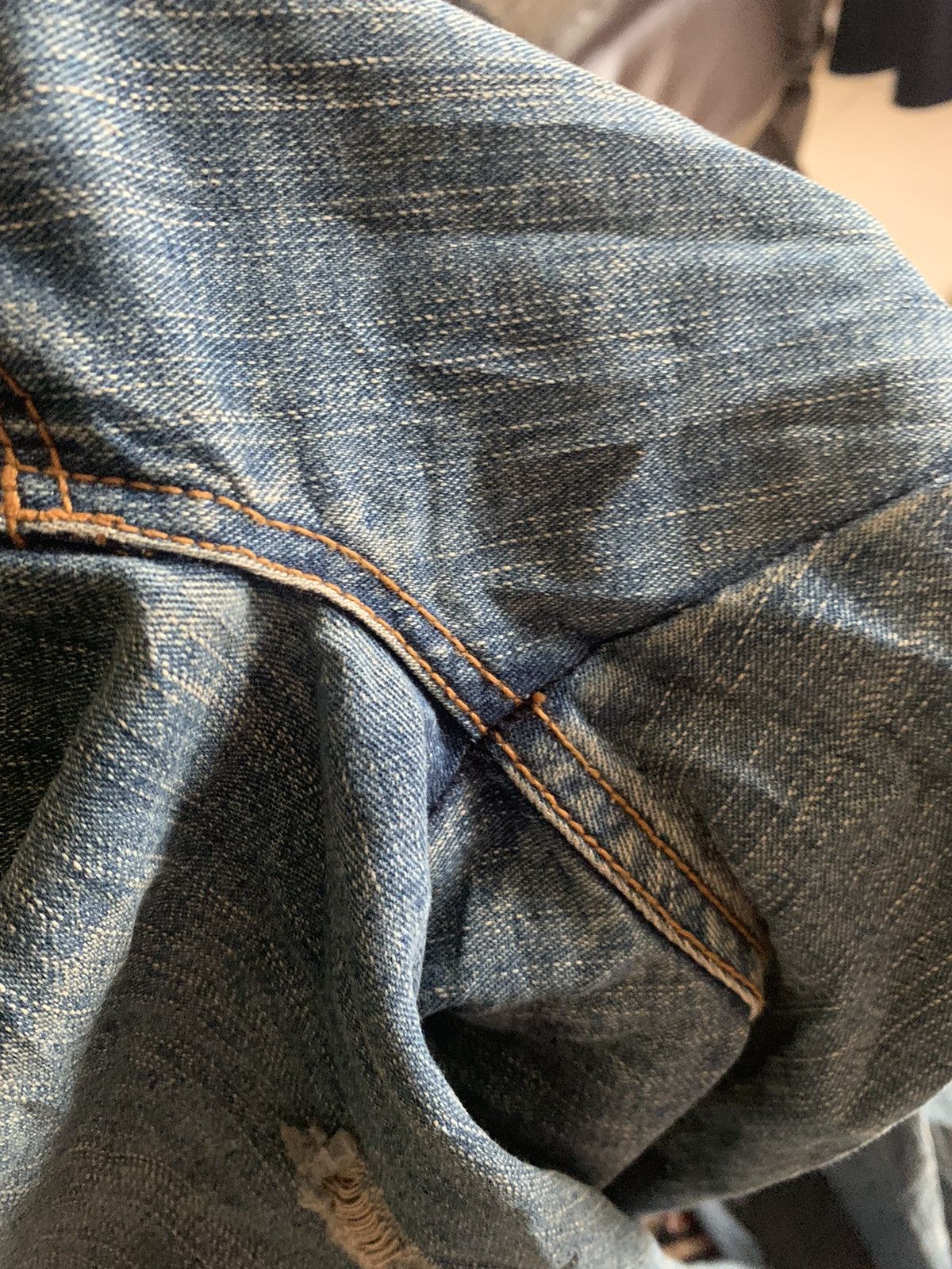 Japanese Brand DISTRESSED JEANS INSPIRED KAPITAL Size US 33 - 12 Thumbnail
