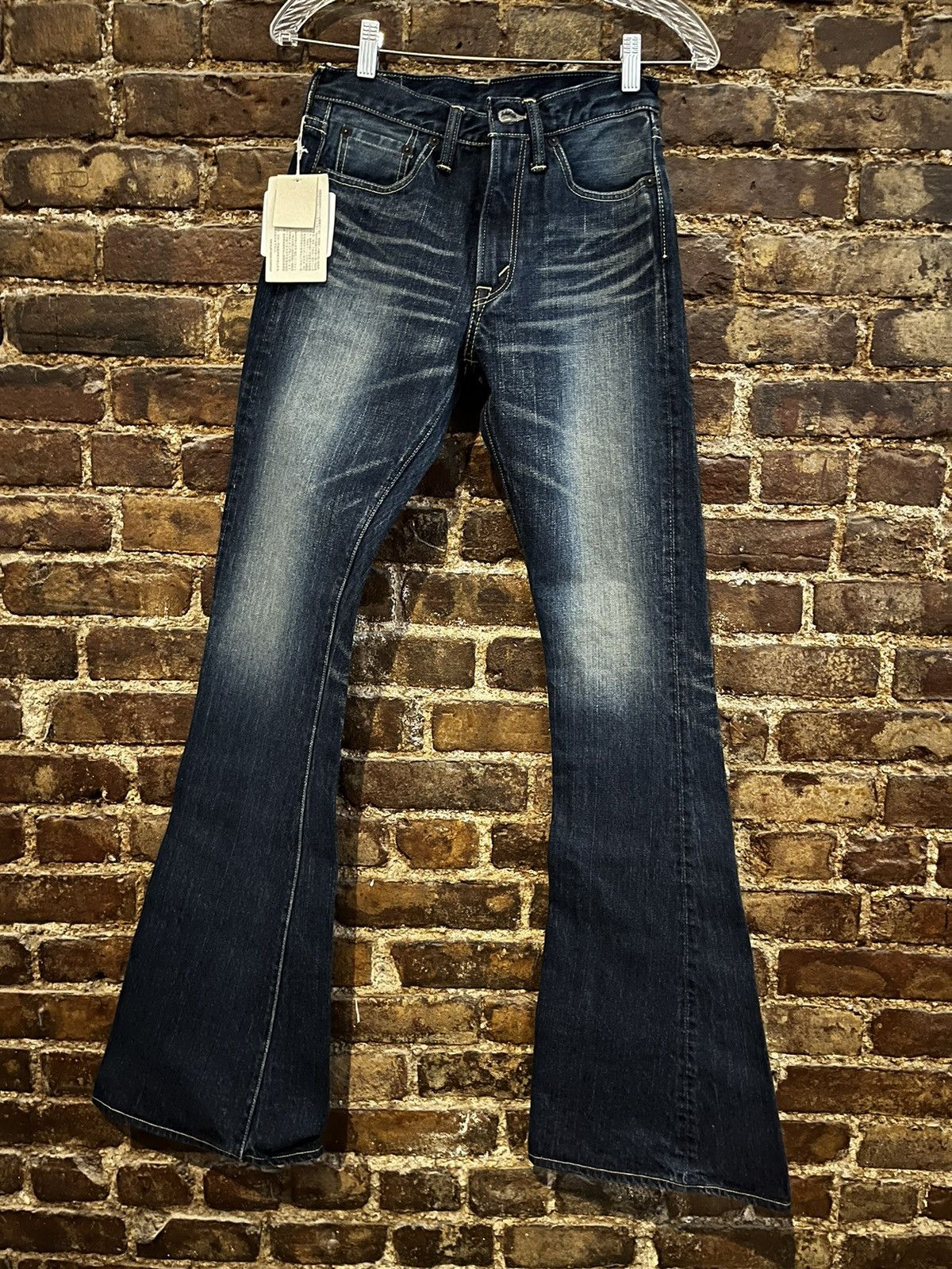 image of The Flat Head Company Flared Jeans 3006C in Navy, Men's (Size 27)
