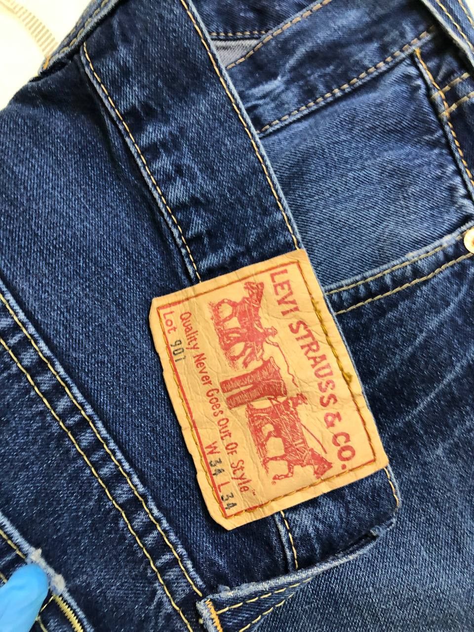 Levi's Light Wash Jeans 90s Levi's 901 Distressed Faded Size US 34 / EU 50 - 4 Thumbnail