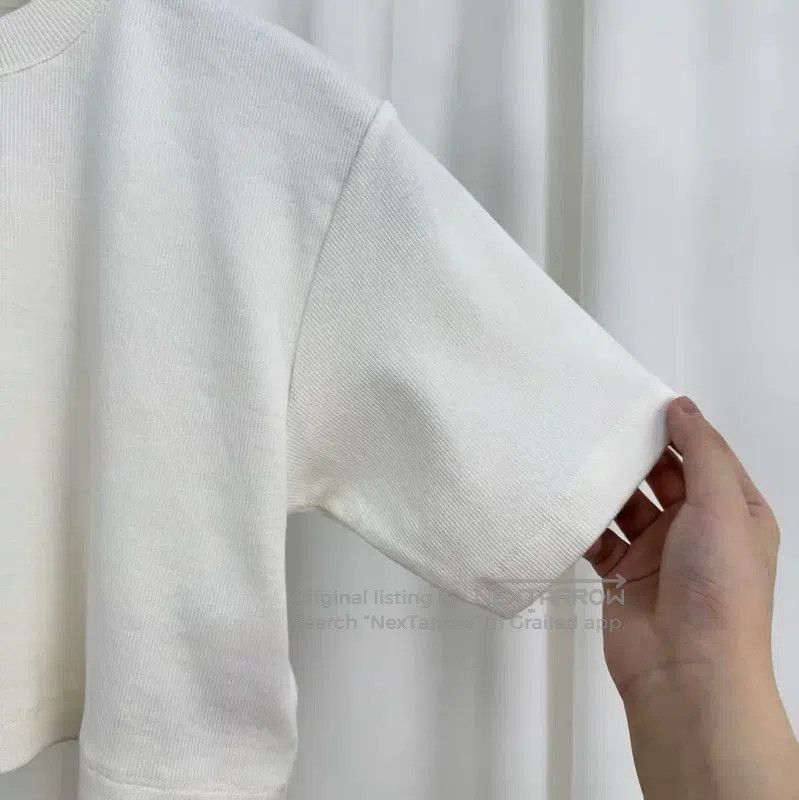 Off-White Off-White White Cotton Printed Cropped T-shirt . Size XXS / US 00 / IT 34 - 4 Thumbnail