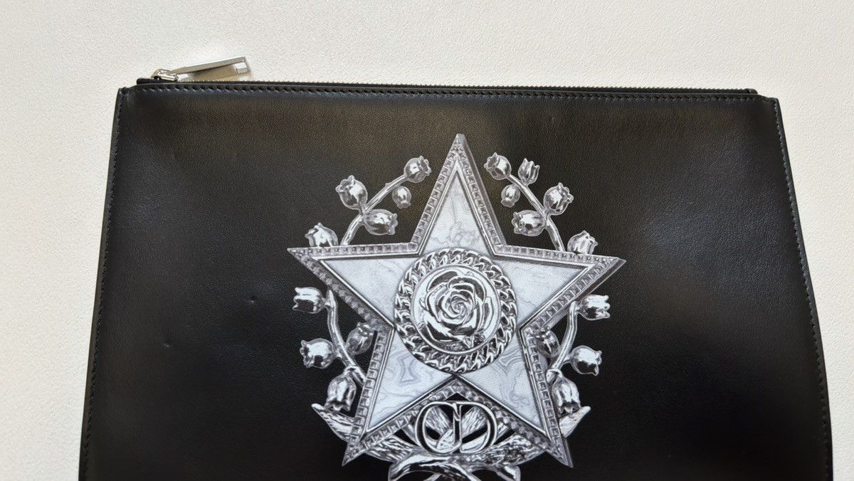 Dior A/W 22 Black Leather Show Invite Pouch Size ONE SIZE - 4 Thumbnail