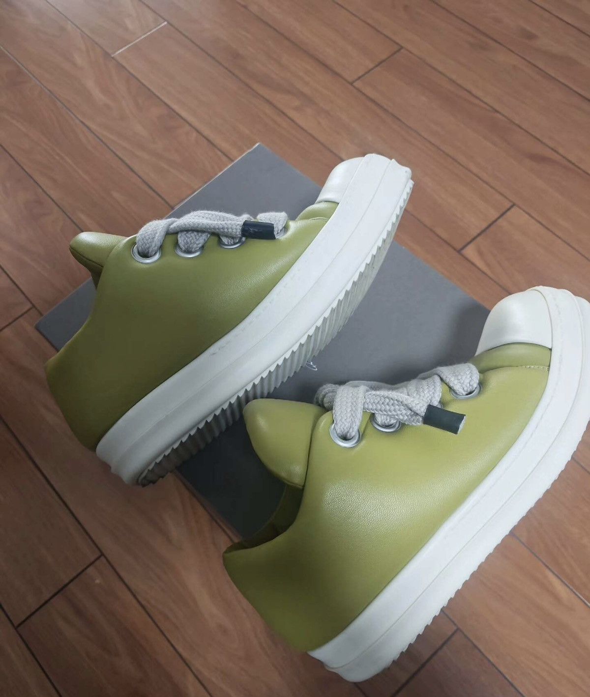 Rick Owens Rick Owens Geobasket Sneakers Avocado Green Size US 9 / EU 42 - 2 Thumbnail