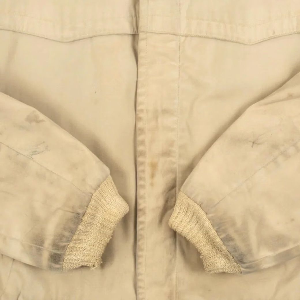 Sears VINTAGE Sears Fleece Lined Collared Full Zip Jacket Outdoor Beige Men Large 90s Retro - Size US L / EU 52-54 / 3 - 6 Thumbnail