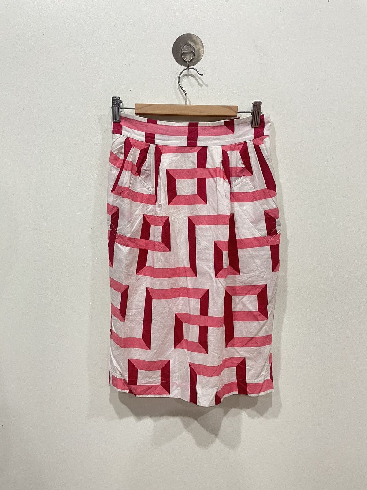 image of Mocassin Skirt By Junko Shimada in Pink White, Women's (Size 26)