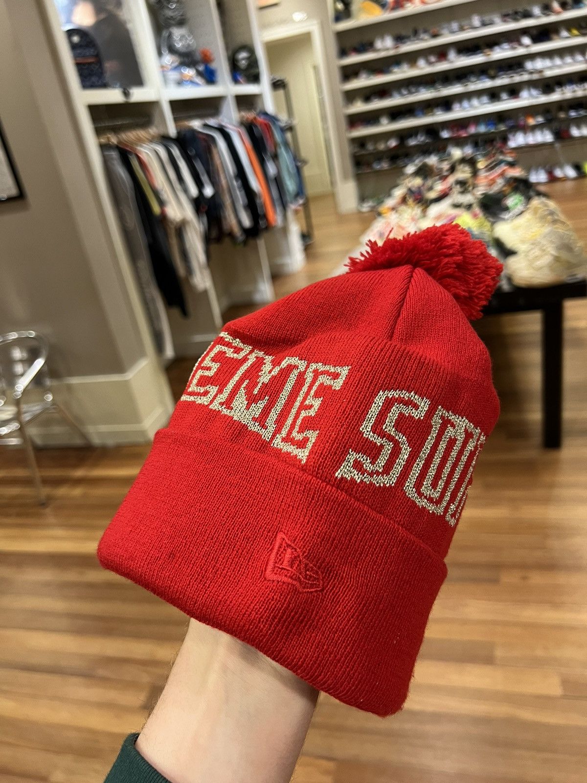 New Era × Supreme Supreme new era metallic beanie red Size ONE SIZE - 3 Thumbnail