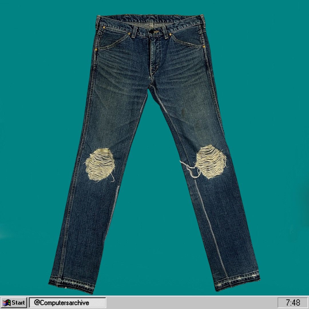 NUMBER (N)INE aw04 ‘GIVE PEACE A CHANCE’ pain denim