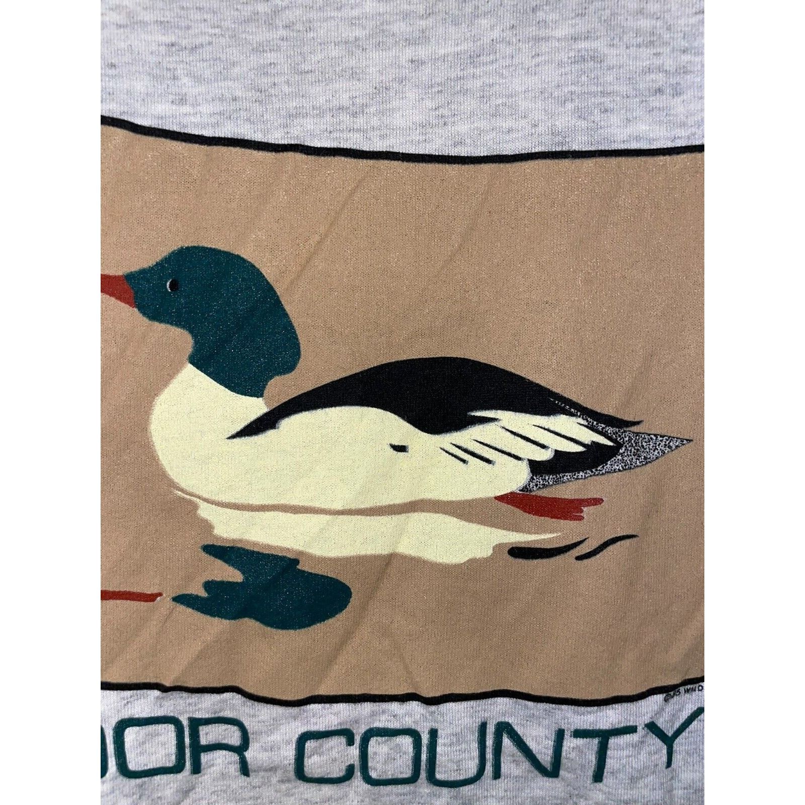 Jerzees Vintage Malllard Duck Shirt Door County Test Print Tee 80s M Size US M / EU 48-50 / 2 - 5 Thumbnail