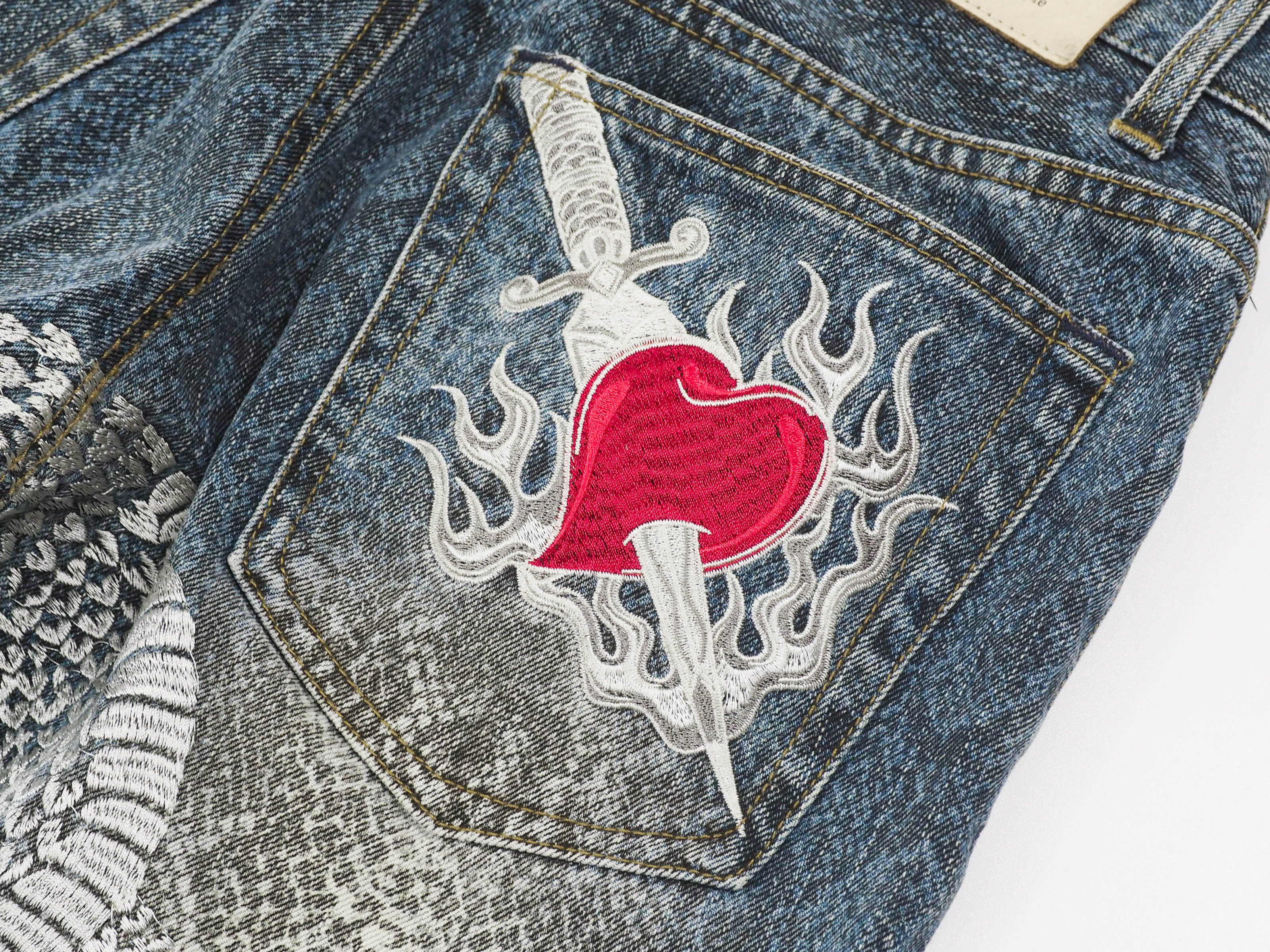 Hysteric Glamour × Japanese Brand Cool drive striker snake print and embroidered jeans Size US 30 / EU 46 - 11 Thumbnail