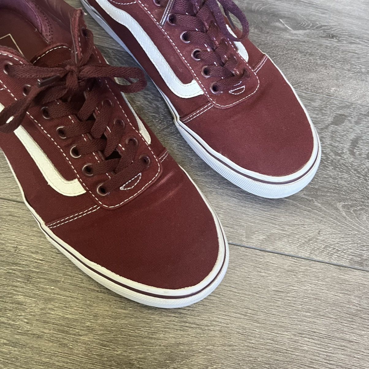 Vans × Vintage Vans Old Skool Low Skate Shoes Burgundy Maroon & White 11.5 Size US 11.5 / EU 44-45 - 6 Thumbnail