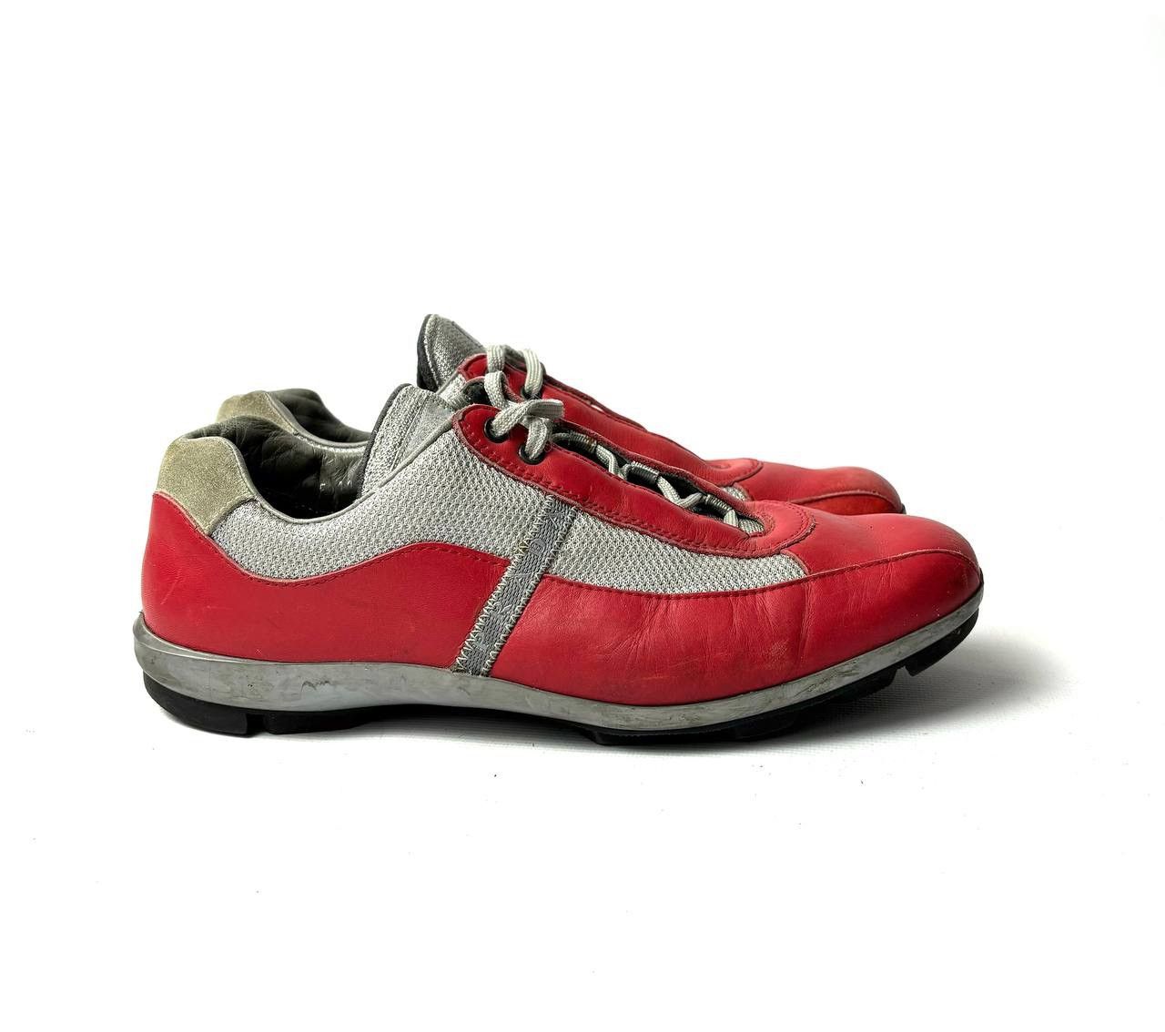 image of Prada Leather Boots in Red, Men's (Size 8)