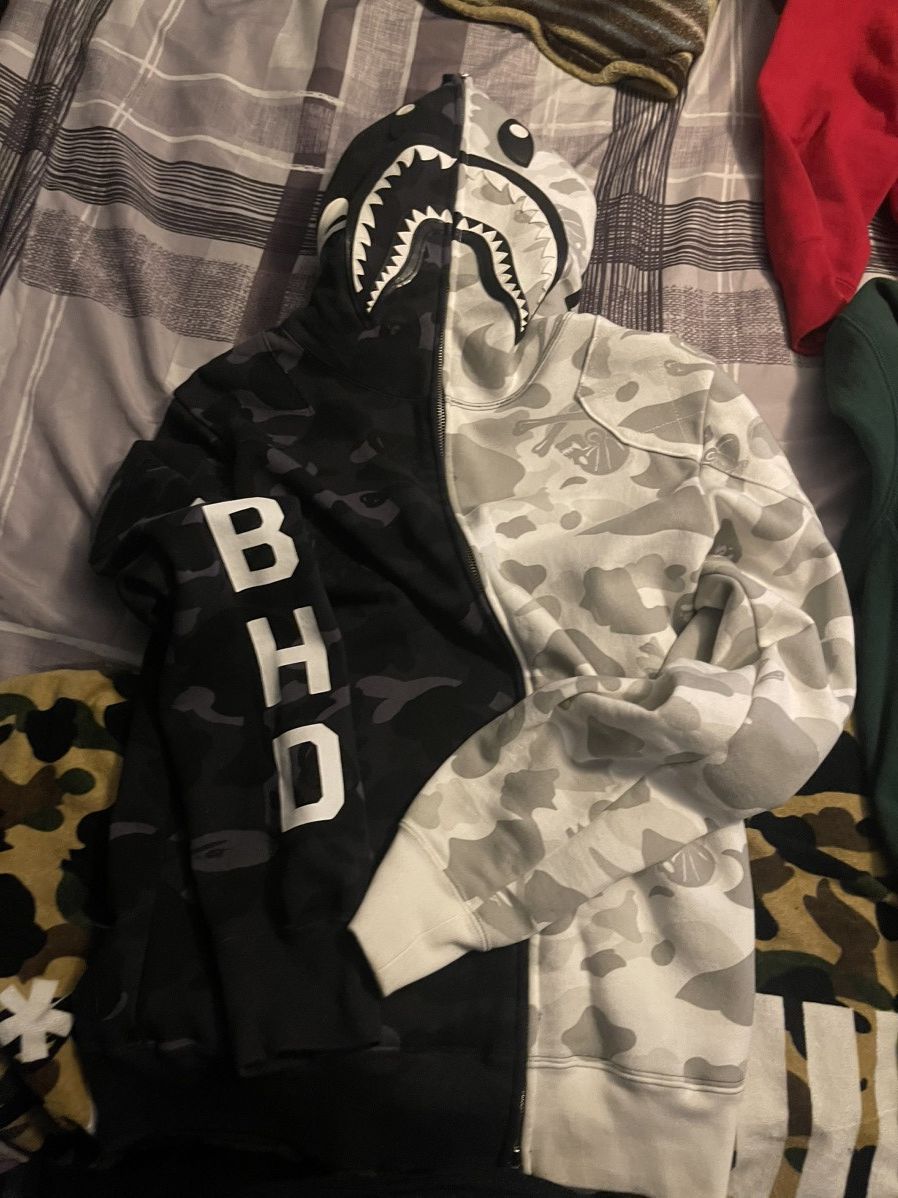 Bape split camo hoodie best sale