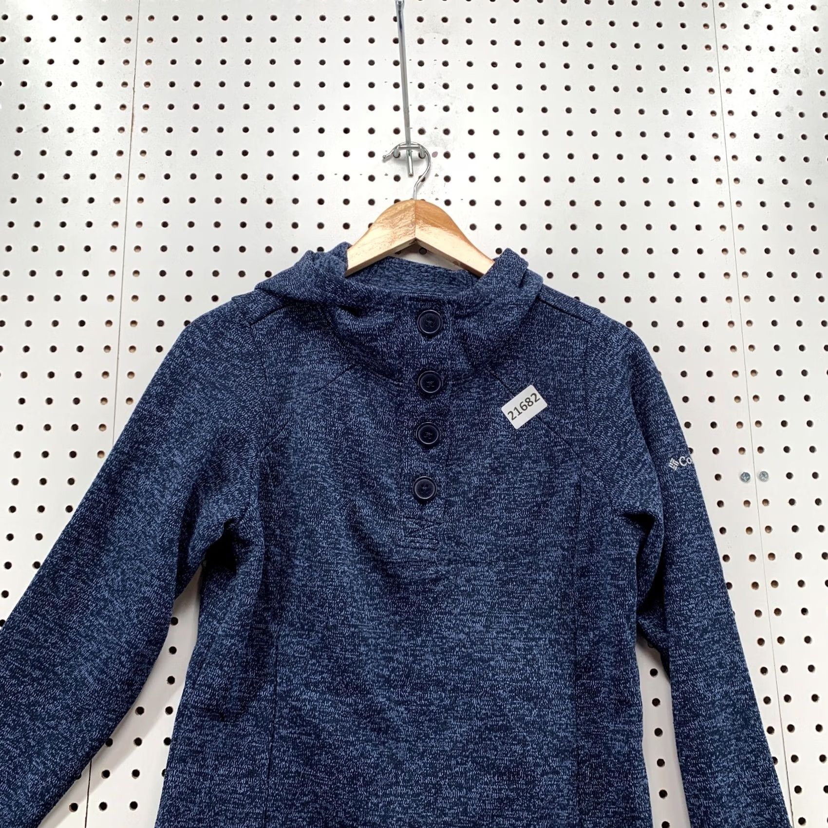 Vintage Columbia Hooded Henley Sweatshirt Blue Womens Small Hooded Henley Sweatshirt Womens Small Blue Columbia Hoodie Size S / US 4 / IT 40 - 5 Thumbnail