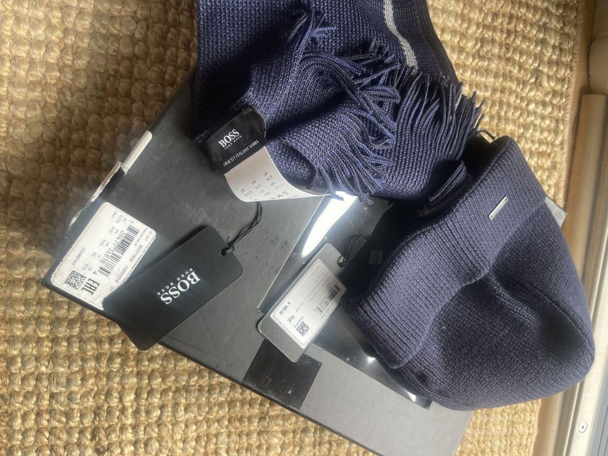 Hugo Boss Hugo boss scarf and beanie gift set Navy mens Size ONE SIZE - 10 Thumbnail
