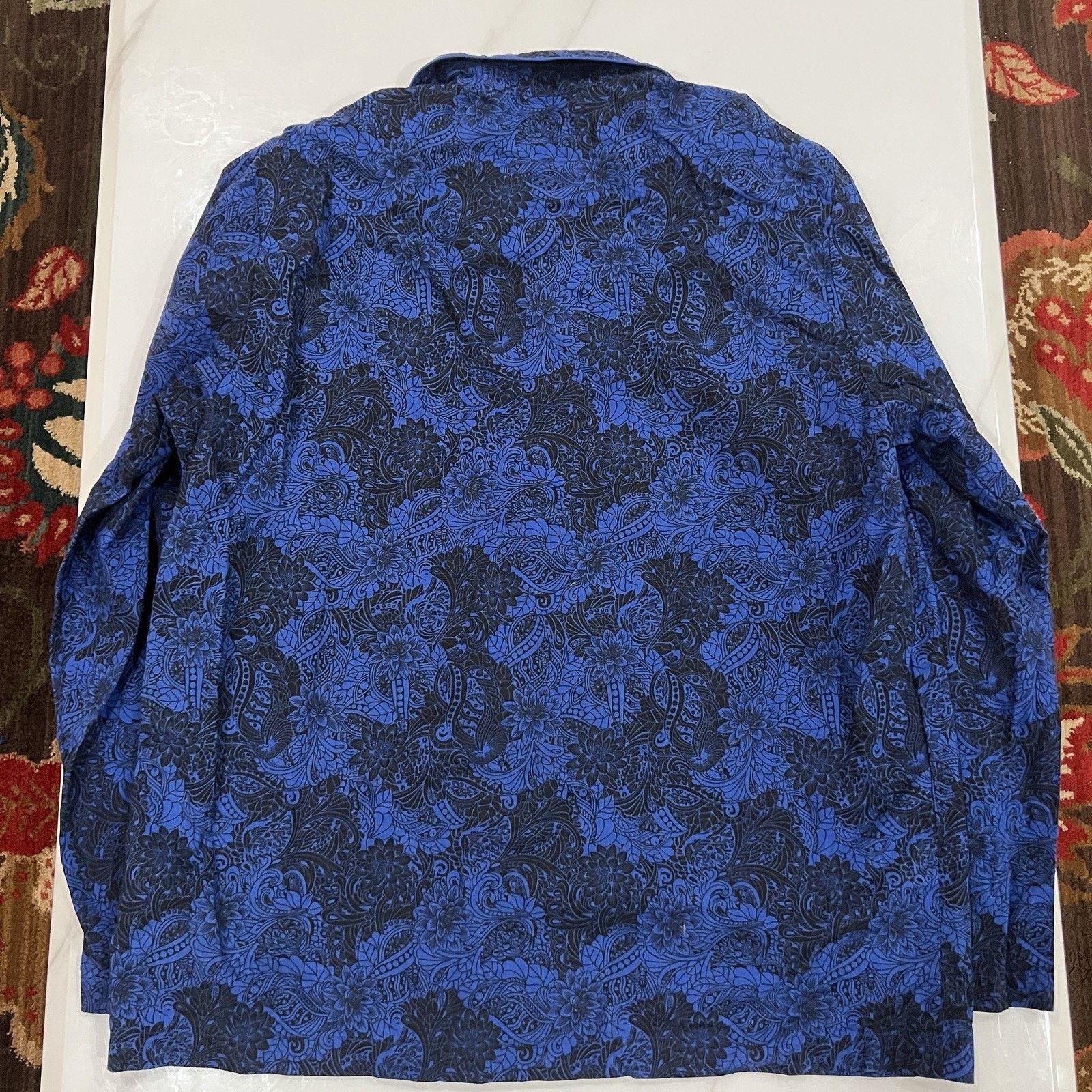Robert Graham Robert Graham Mens Large Pajama Shirt Button Up Size US L / EU 52-54 / 3 - 2 Thumbnail