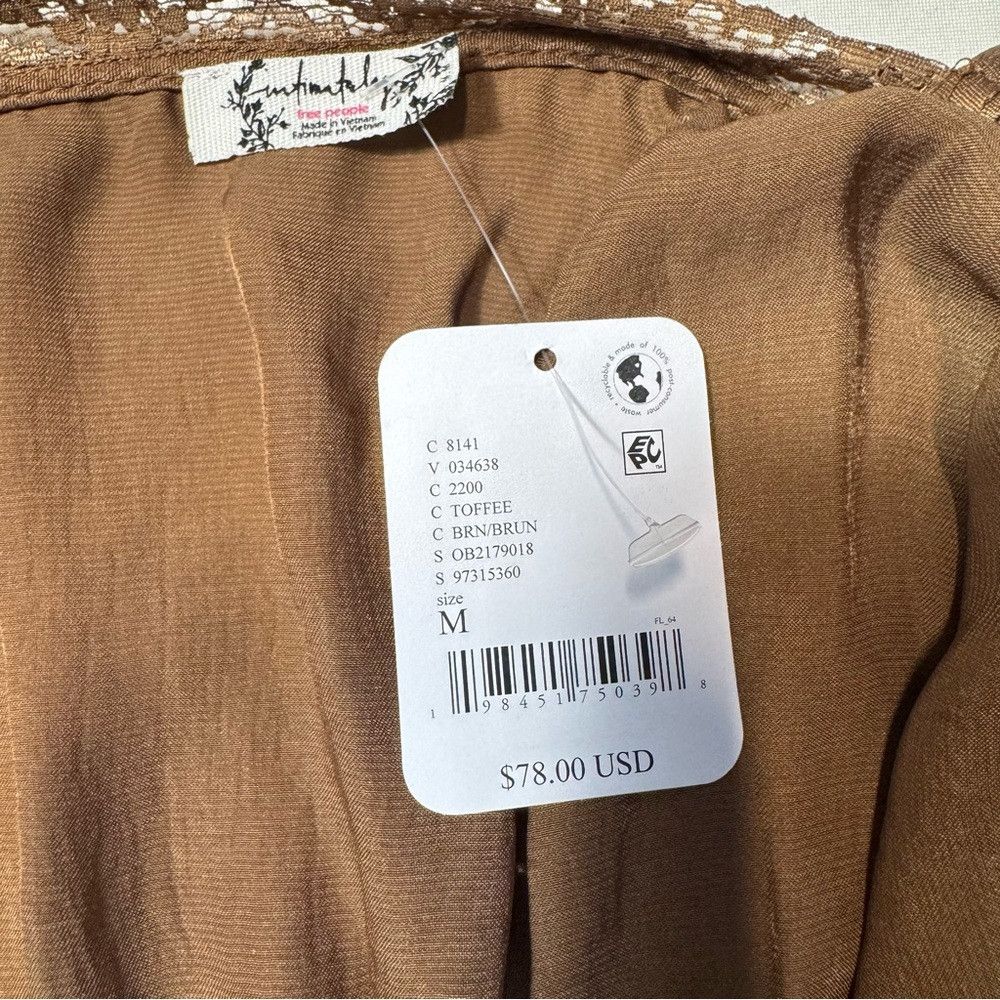 Free People NWT New Free People Tell Me More Toffee Brown Bodysuit Size Size M / US 6-8 / IT 42-44 - 7 Thumbnail