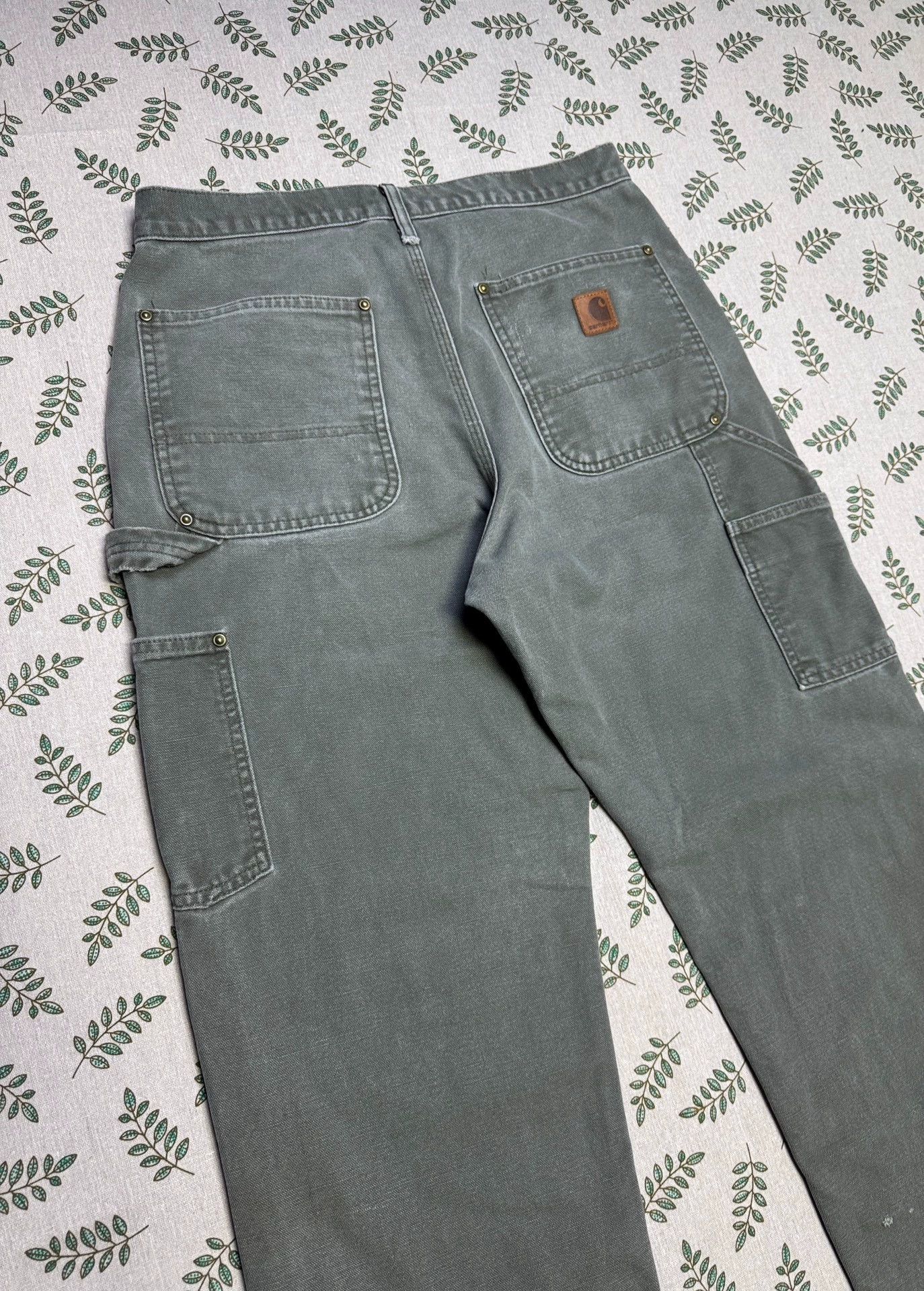 Carhartt Vintage Carhartt B136 Carpenter Pants Moss Green 31x30 Size US 31 - 5 Thumbnail