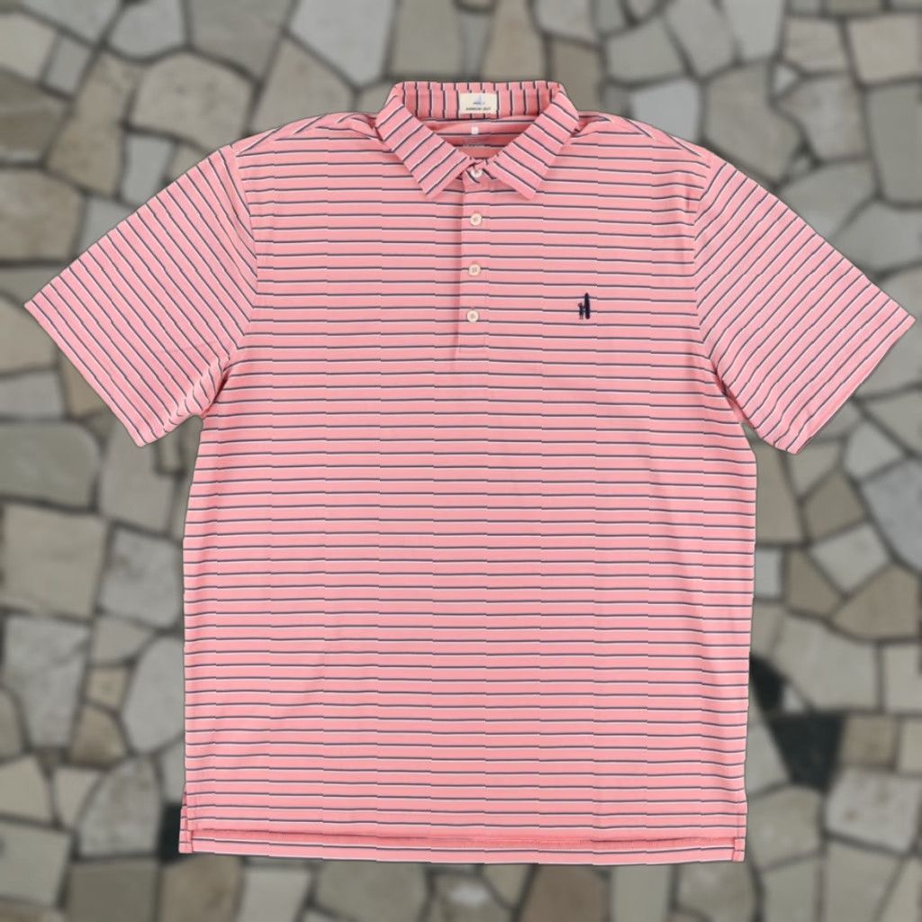 johnnie-O Johnnie-O Jersey Hangin Out Stretch Striped Polo Shirt Red Men's L Shirt Polo Shirt Men Red Striped Jersey Hangin Out Johnnie-O L Size US L / EU 52-54 / 3 - 1 Thumbnail