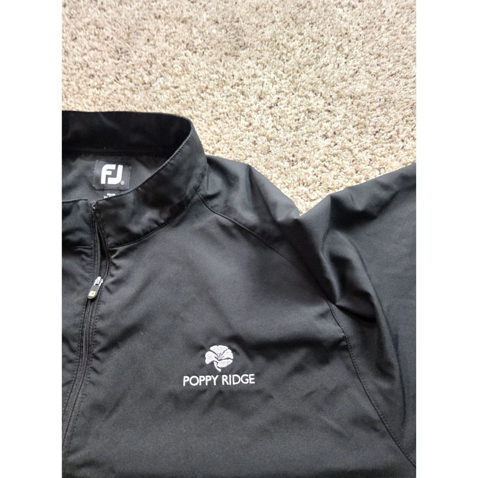 Footjoy FootJoy Jacket Long Sleeve Black Windbreaker 1/4 Zip Golf Mens L Rainproof Full Zip Size US L / EU 52-54 / 3 - 4 Thumbnail