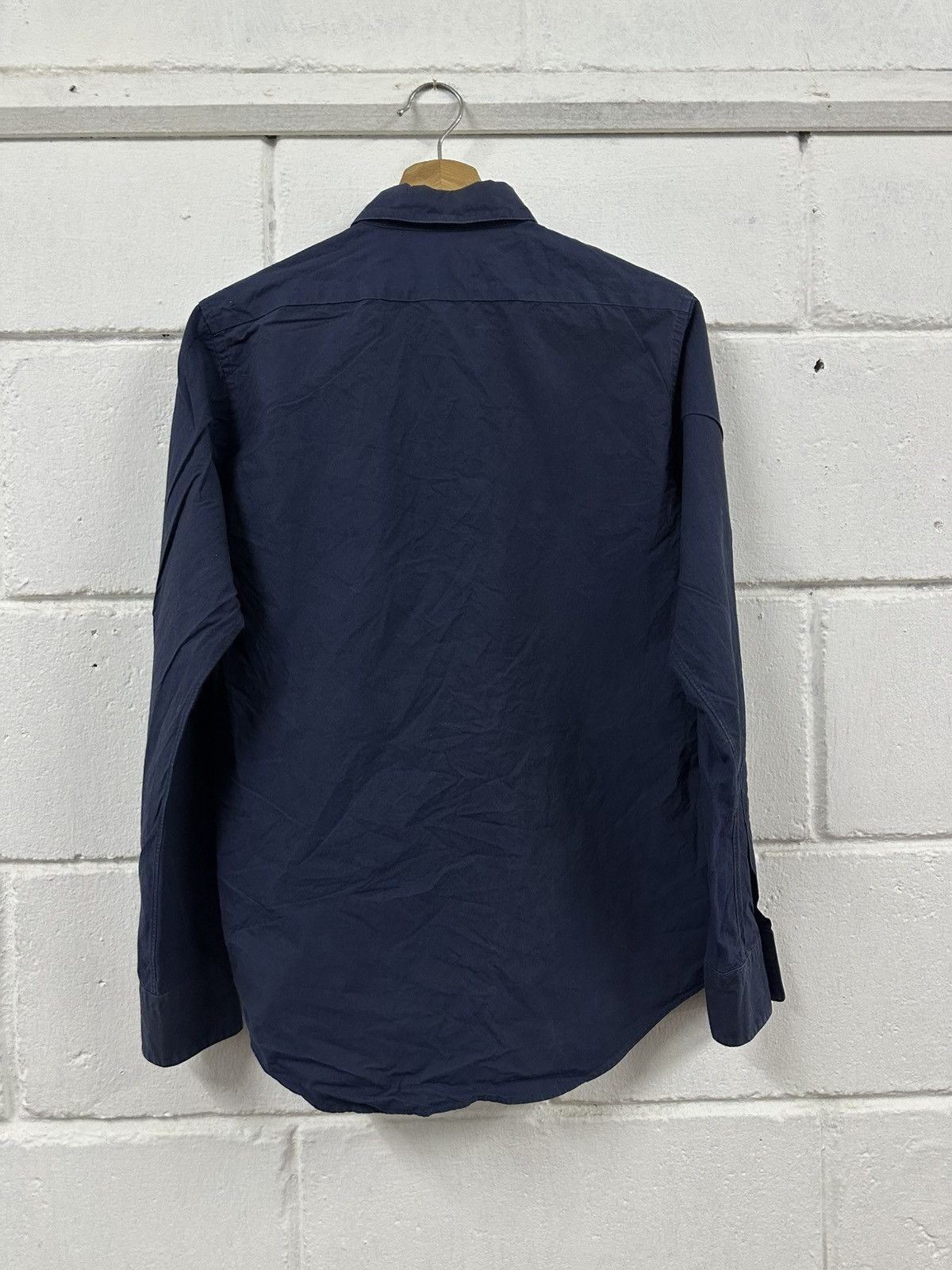 N.Hoolywood N.Hollywood 100% Cotton Blue Black Shirt Size US M / EU 48-50 / 2 - 12 Thumbnail