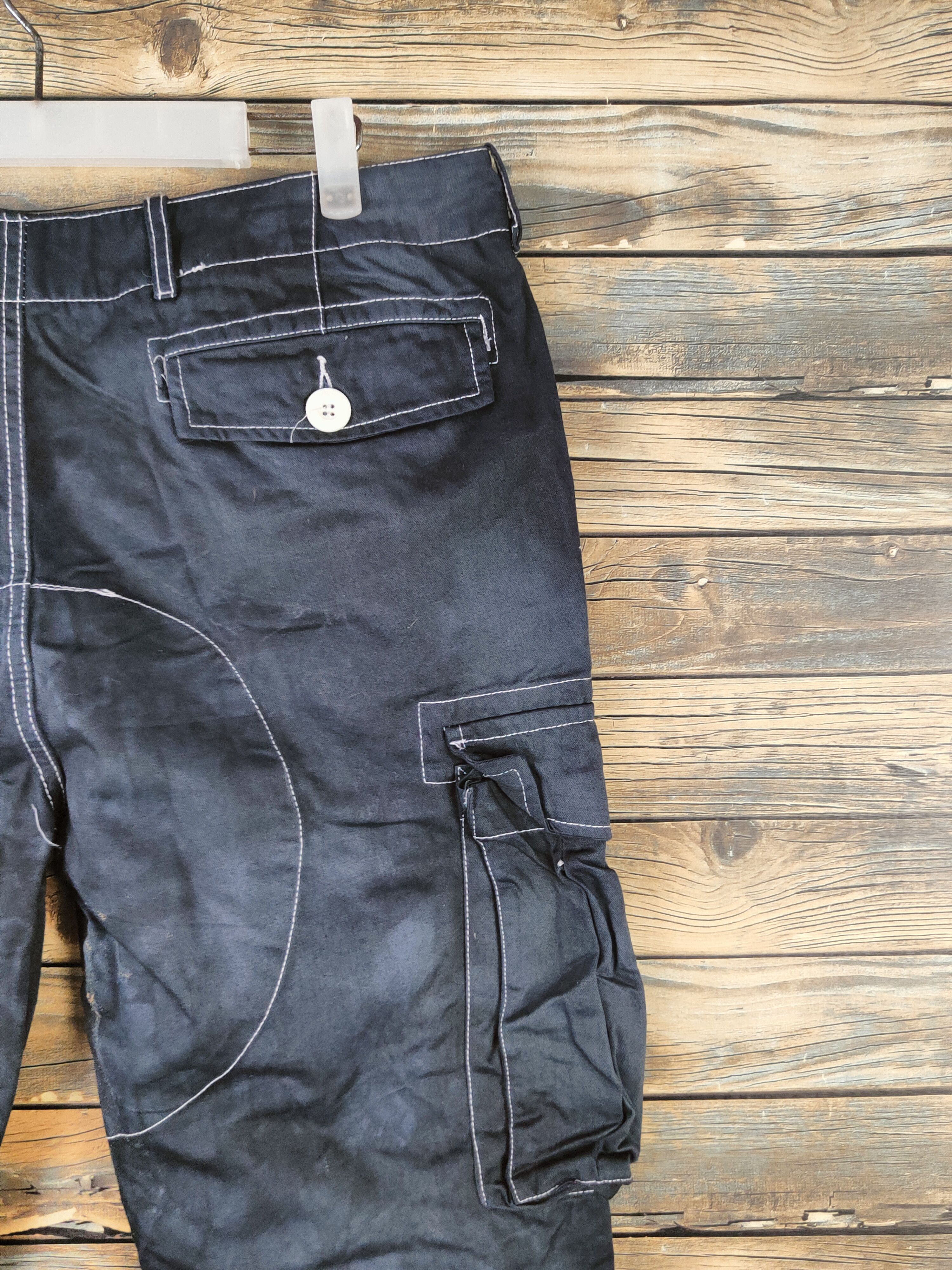 Japanese Brand DL Match Stick Black Multipocket Cargo Pants #46-090 Size US 34 / EU 50 - 10 Thumbnail