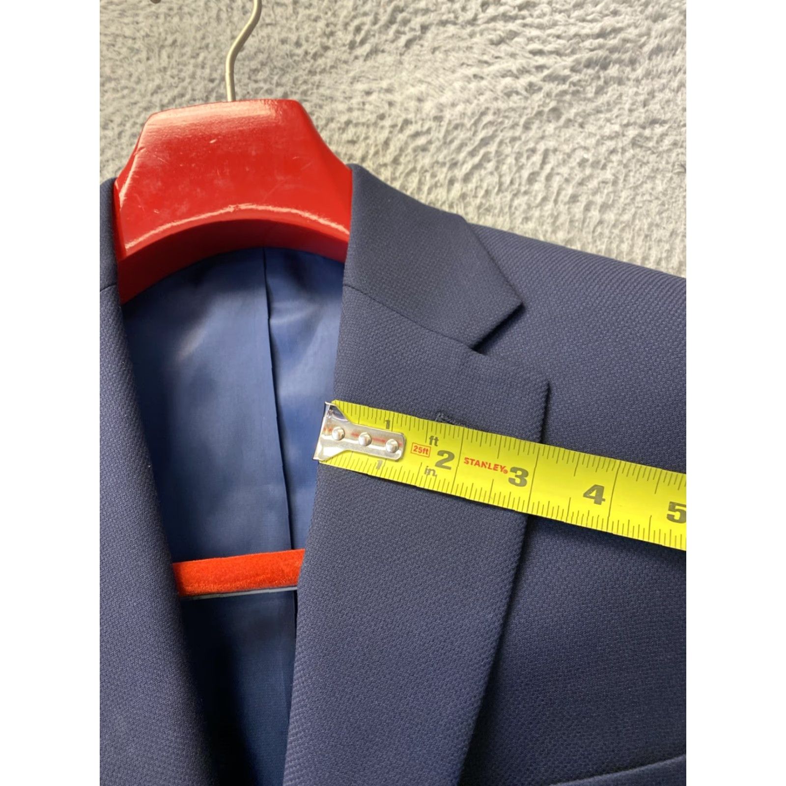 Hart Schaffner Marx Hart Schaffner Marx Blazer Jacket Men 38S Wool 2 Button Navy Solid Notch 4-Button Sleeve Union Made Vintage? No Size 38S - 6 Thumbnail