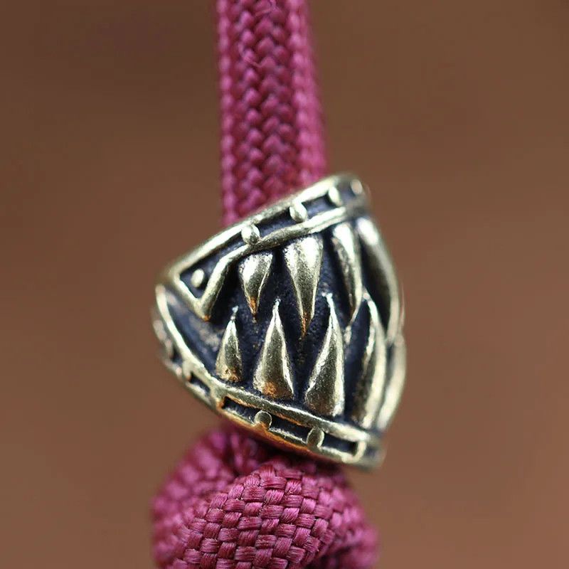 Handmade 3Pcs Cuspid Tooth Knife Beads Paracord Bead Zipper Umbrella Size ONE SIZE - 1 Thumbnail