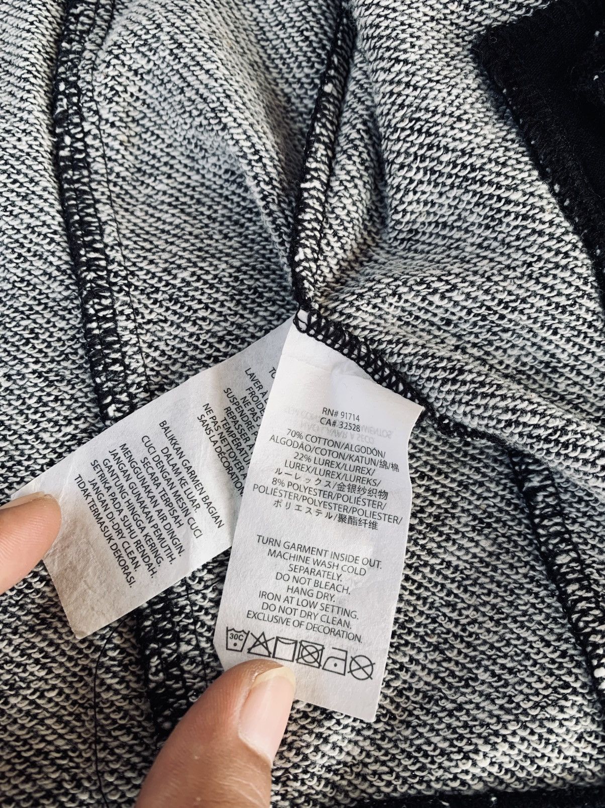 Armani Exchange Armani Exchange Assymmetric Zip Poem Sleeve Jacket Hoodie Size S / US 4 / IT 40 - 11 Thumbnail