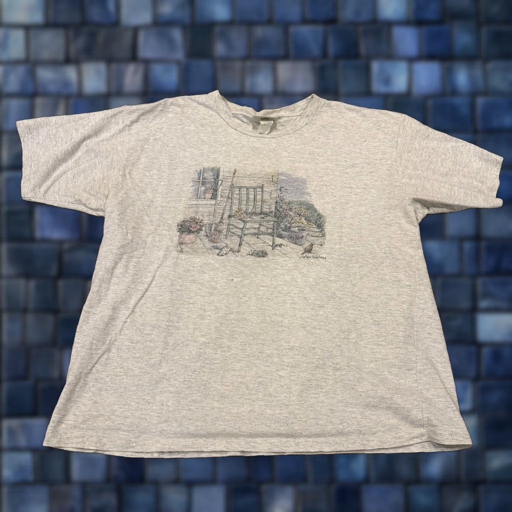 Northern Reflections VINTAGE Northern Reflections Tshirt Wooden Chair Flowers XL GRAY Size US XL / EU 56 / 4 - 1 Thumbnail