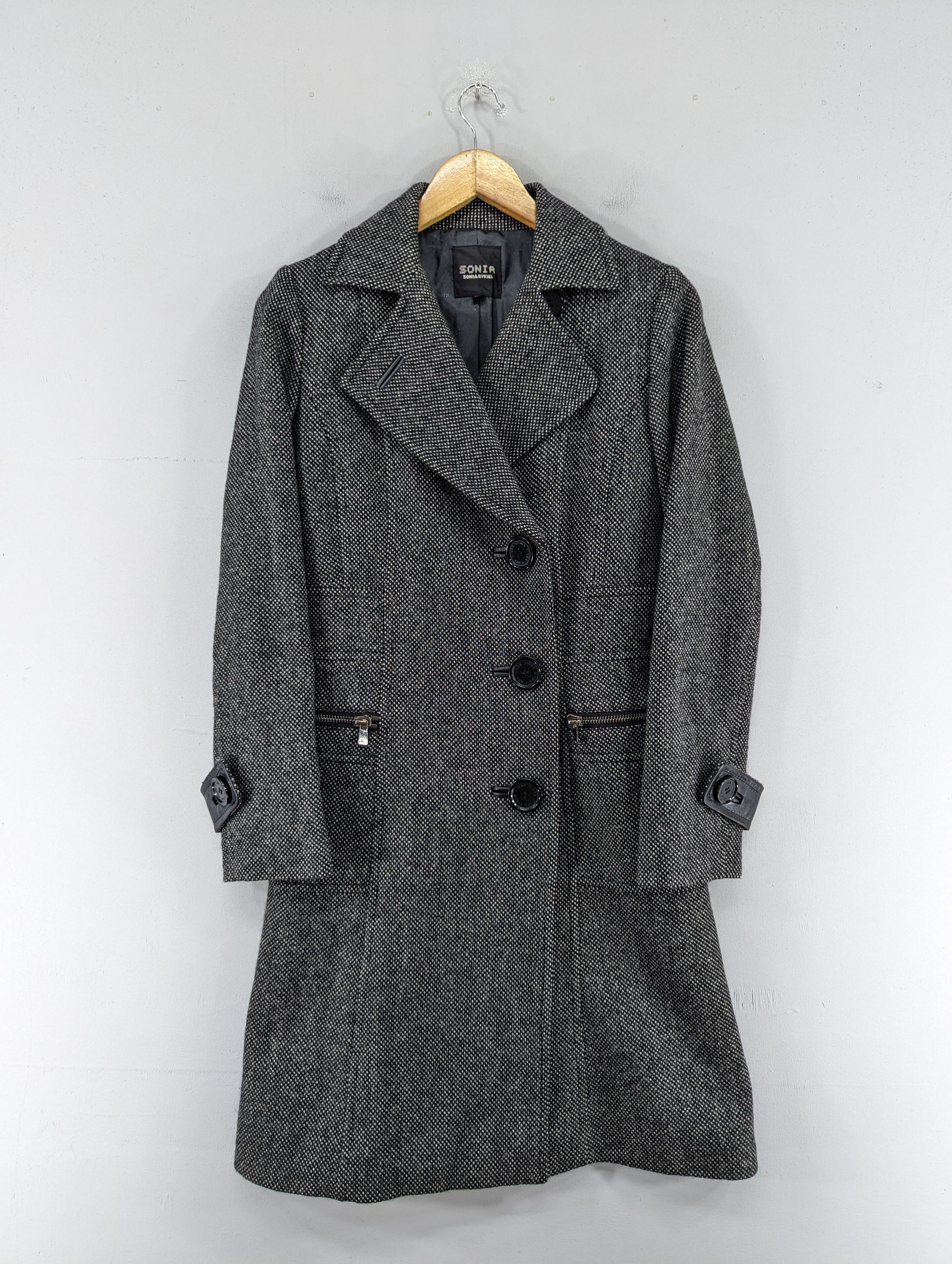 Sonia Rykiel Sonia By Sonia Rykiel Wool Coat Jacket Size XS / US 0-2 / IT 36-38 - 1 Thumbnail