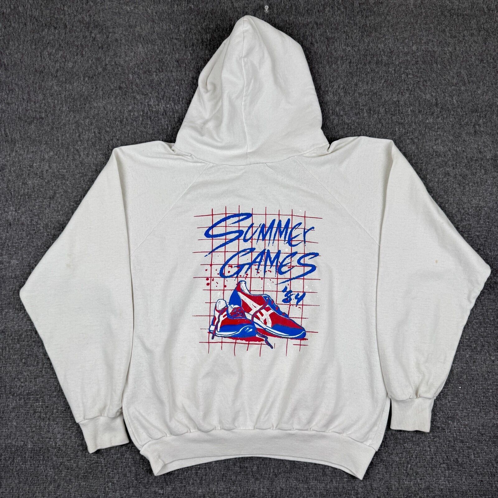 Other Vintage Los Angeles Olympics Hoodie Men's Medium White 1984 Size US M / EU 48-50 / 2 - 5 Thumbnail
