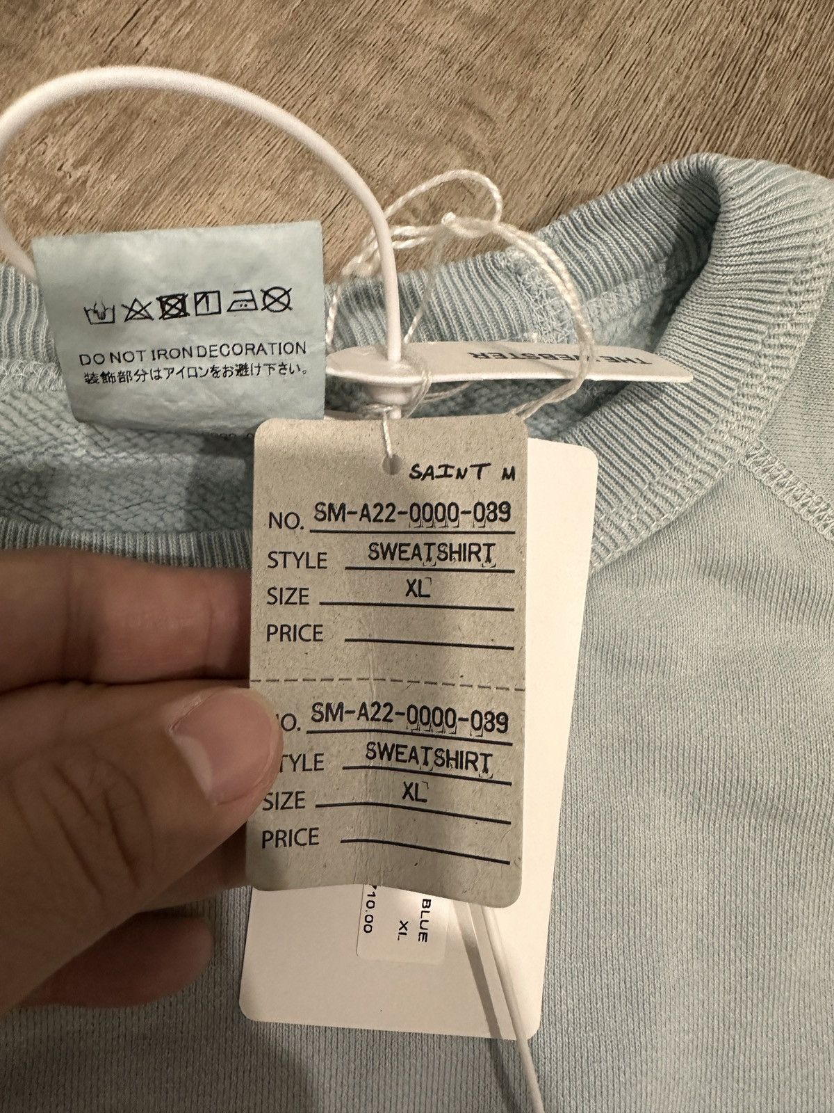 Saint Michael Saint Michael Tear Sweatshirt Blue “ S “ Size US XL / EU 56 / 4 - 6 Thumbnail