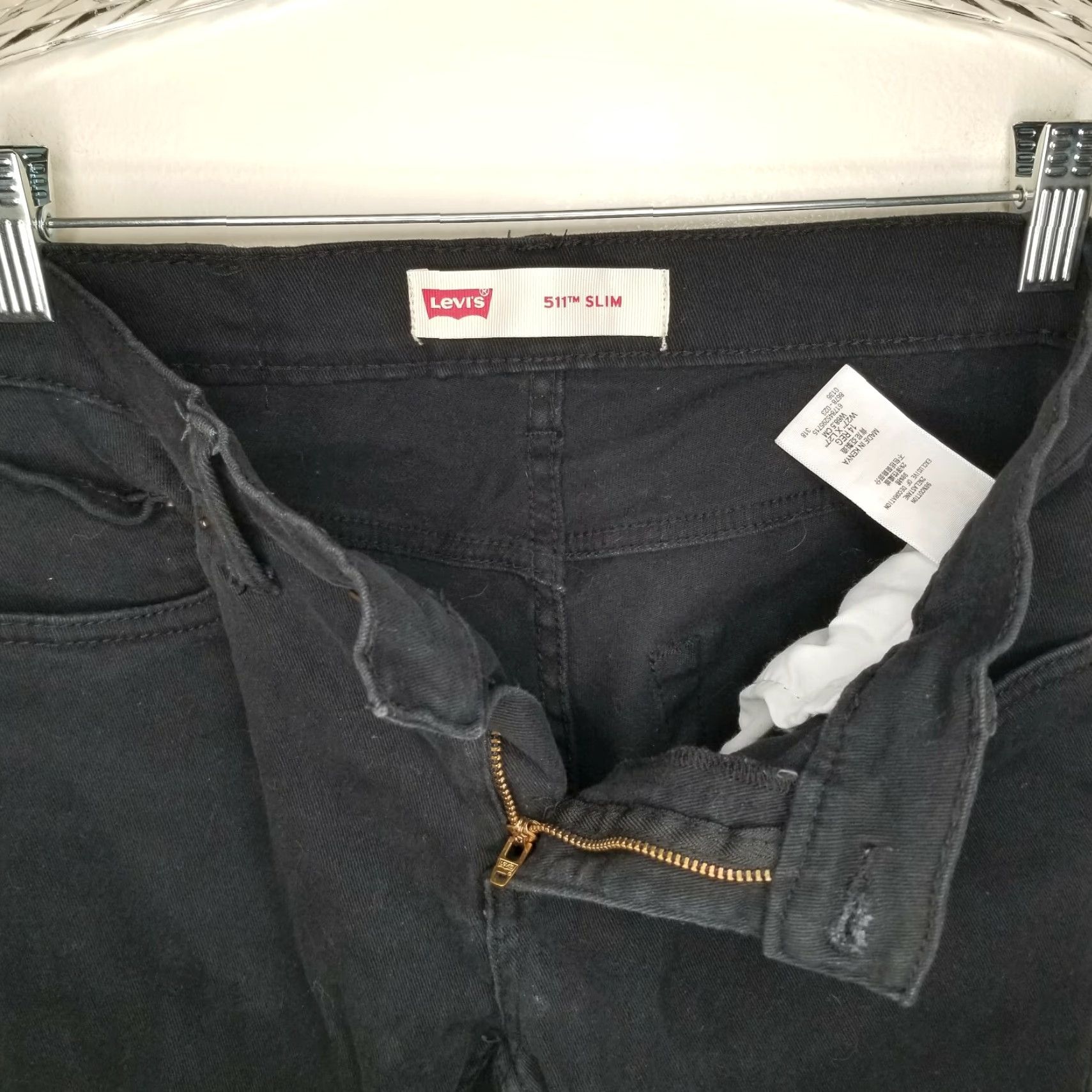 Levi's VINTAGE? No. Actually Levi's 511 Women Slim Straight Jeans - Black - Size 14 Regular - 27x27 - Womens - Levi's 511 Size 27" / US 4 / IT 40 - 3 Thumbnail