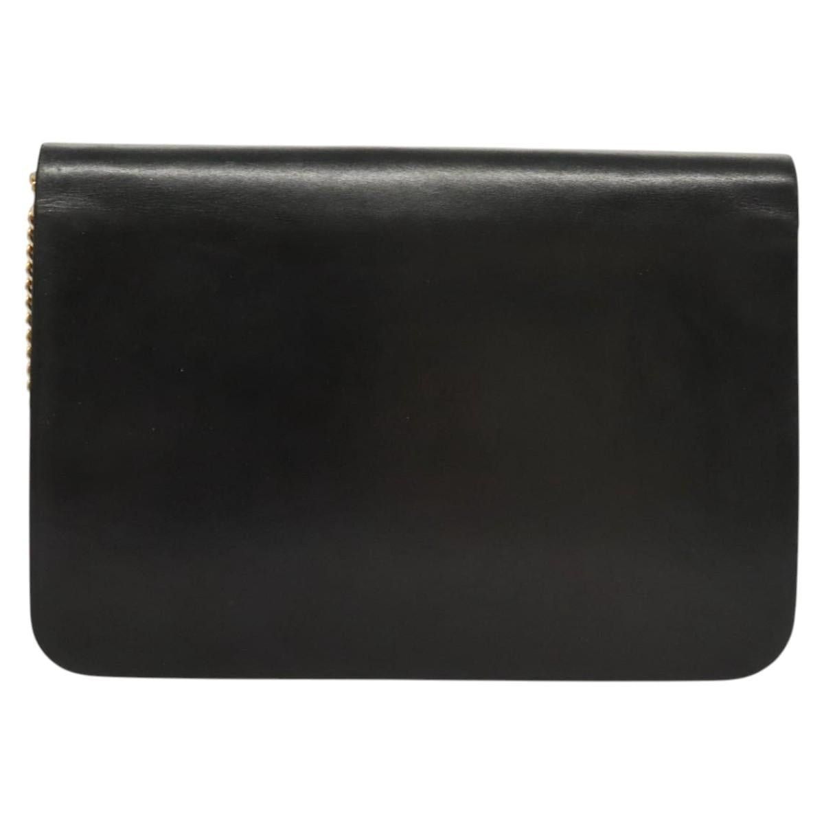 Dior DIOR Chain Shoulder Bag Leather Black Gold Size ONE SIZE - 2 Thumbnail