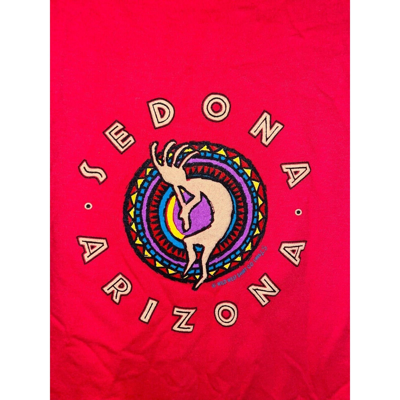 Vintage Vintage Sedona Arizona Shirt Aboriginal Red Tee VTG 90s L Size US L / EU 52-54 / 3 - 3 Thumbnail