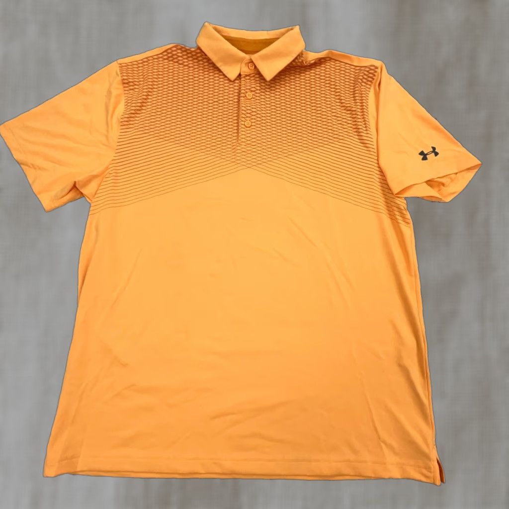 Under Armour Under Armour Polo Shirt Men L Orange Black Golf Tennis Performance Wicking Shirt Size US L / EU 52-54 / 3 - 1 Thumbnail