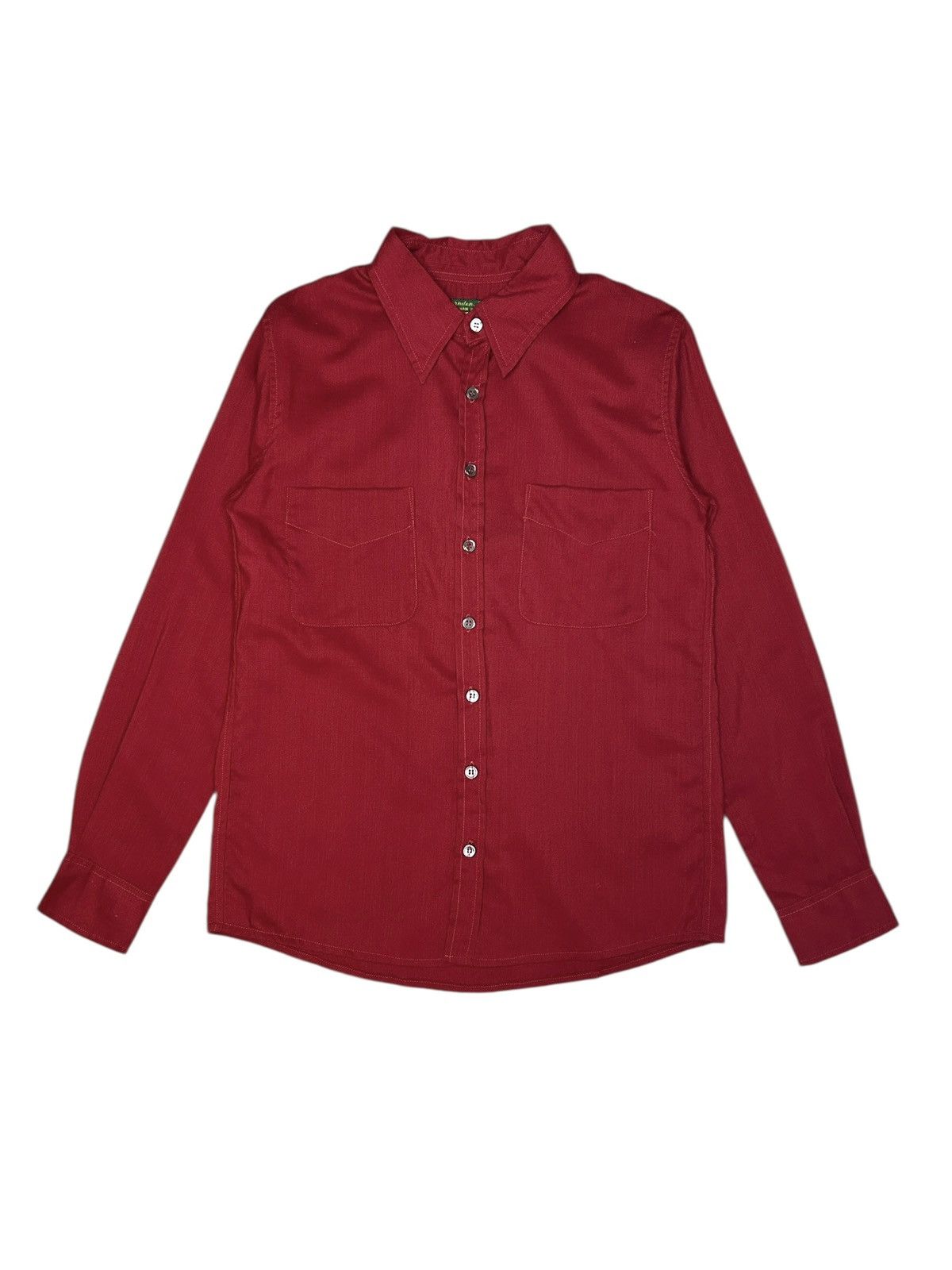 Paul Harnden Shoemakers Red Wool Button Up Shirt Size S / US 4 / IT 40 - 1 Thumbnail