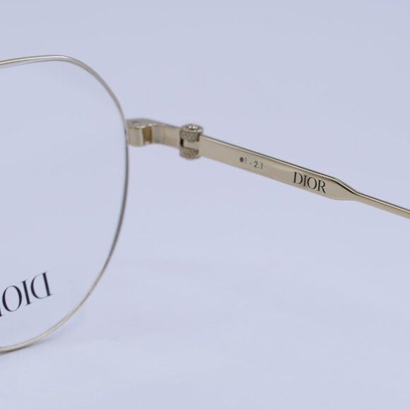 Dior 🕶️ New Dior NEODIORO R3U B000 Eyeglasses - Shiny Gold Frame Size ONE SIZE - 8 Thumbnail