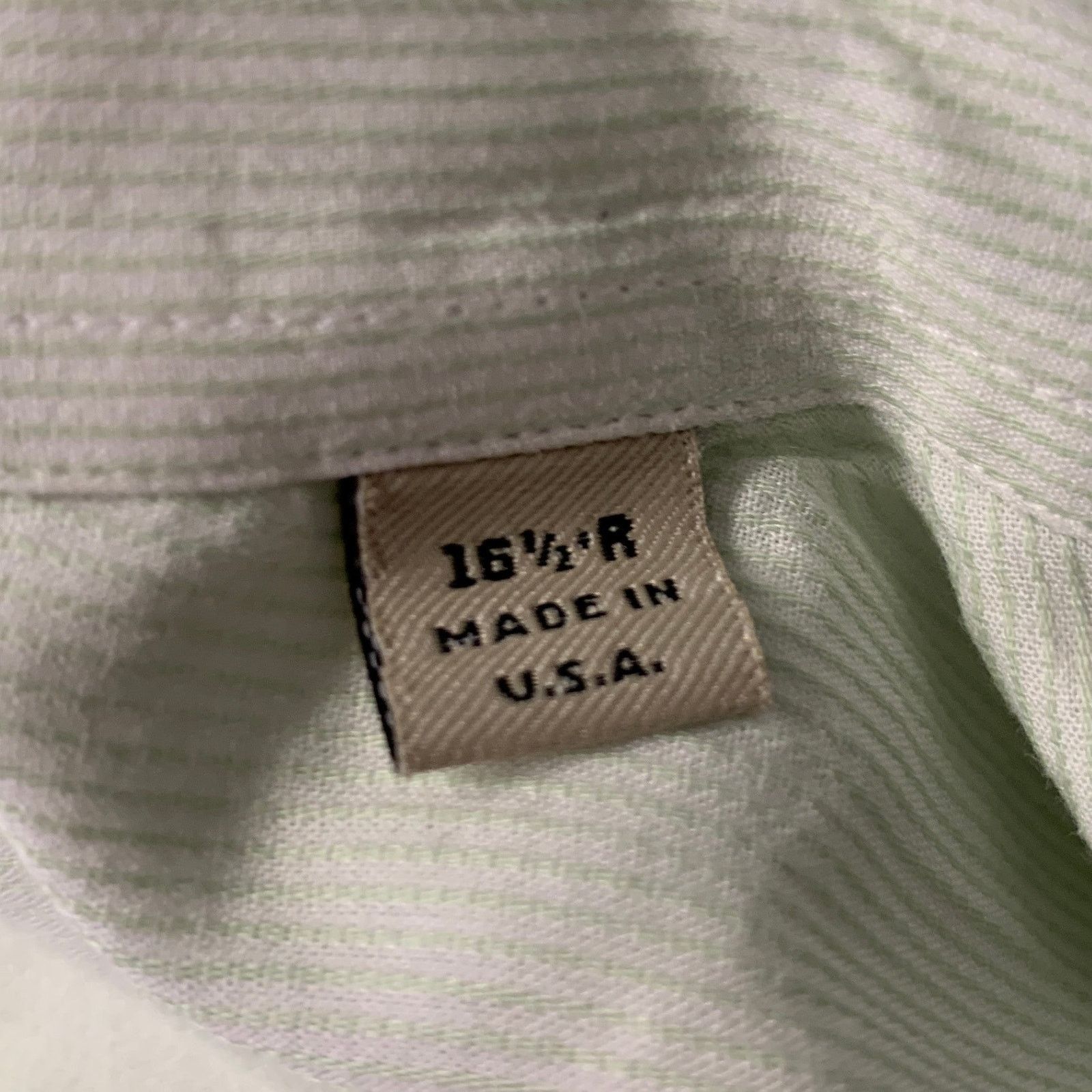 Burberry BURBERRY XL Green Mint Stripe Cotton Pointed Collar Shirt Size US XL / EU 56 / 4 - 6 Thumbnail