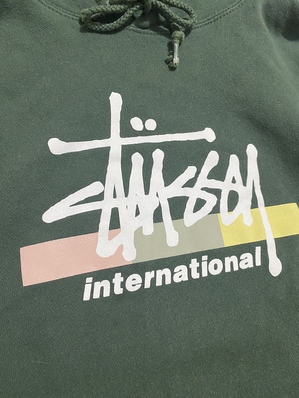 Stussy × Vintage Vintage 90s Stussy International Distressed Hoodie Size US M / EU 48-50 / 2 - 5 Thumbnail