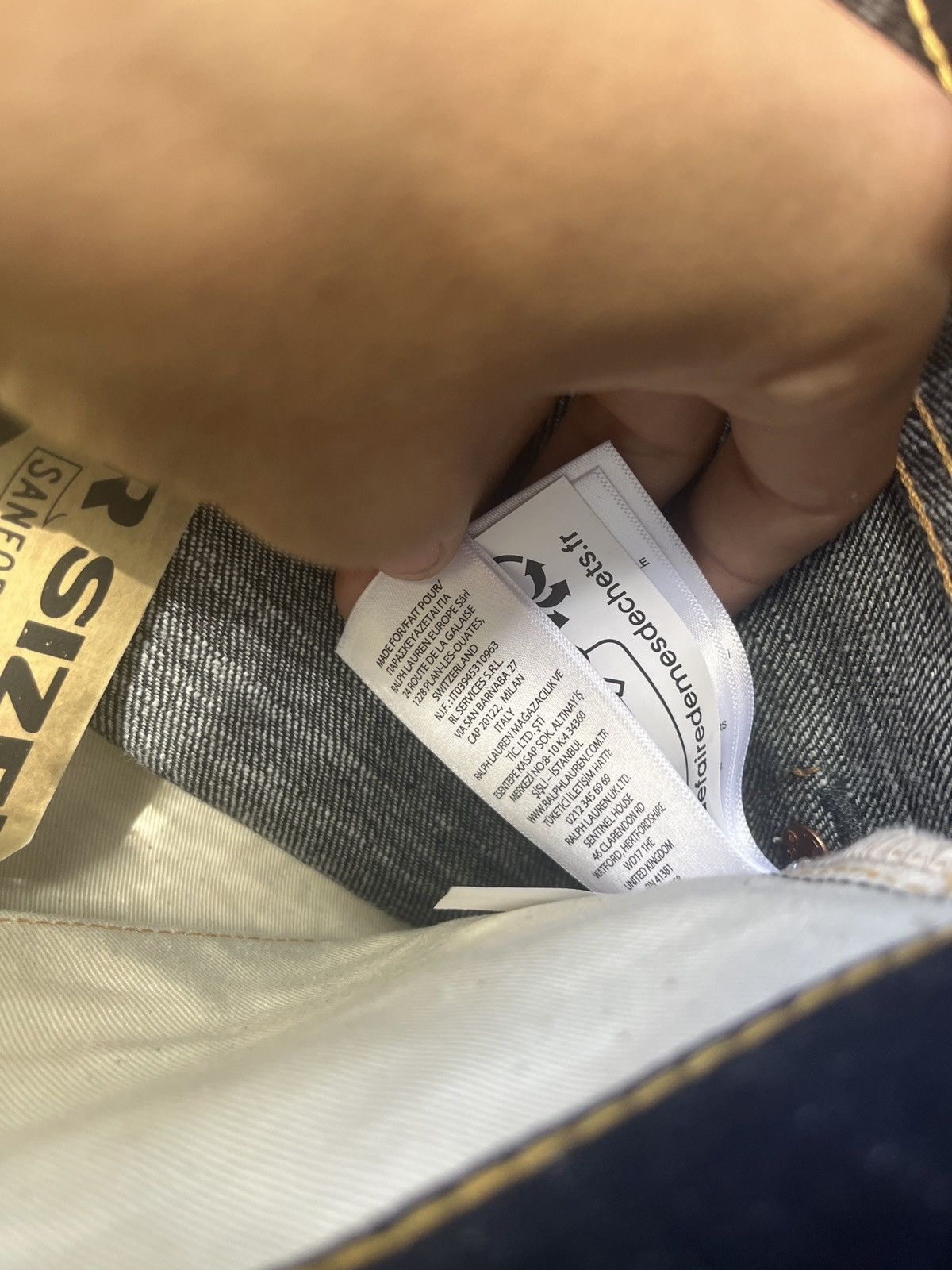 RRL Ralph Lauren RIGID LIMITED EDITION 12oz SELVEDGE WOOL COTTON DENIM 29x30 Size US 29 - 11 Thumbnail