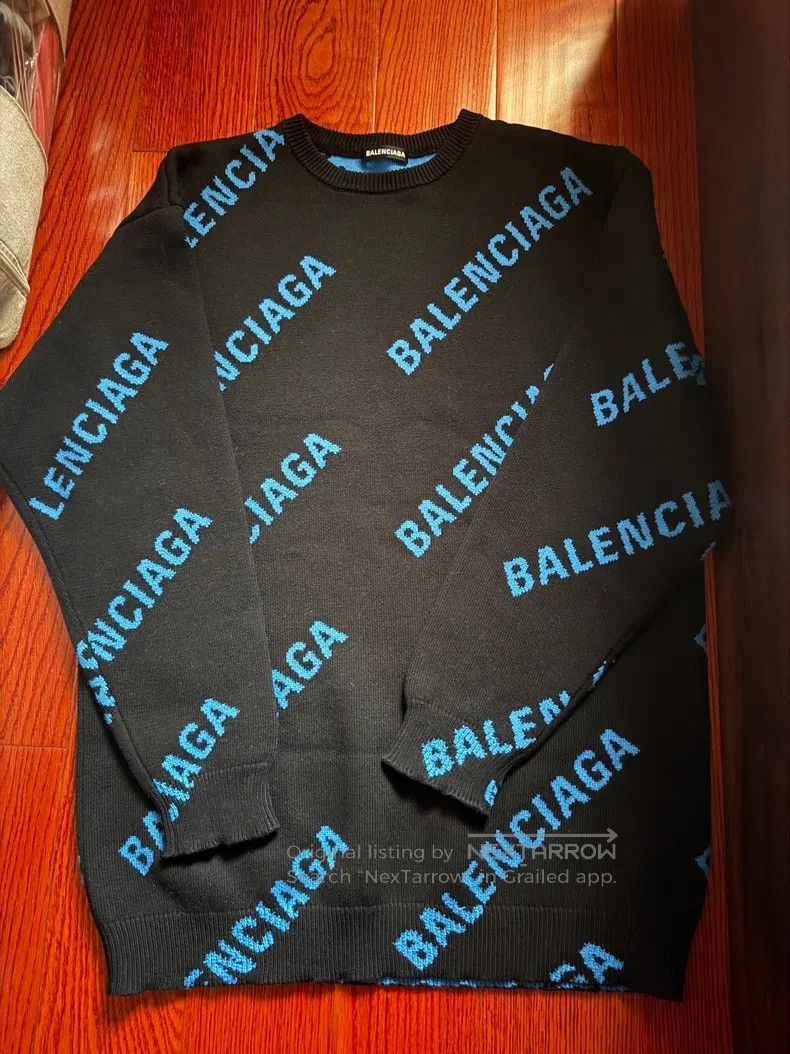 Balenciaga Balenciaga Bullet Screen Long Sweater Size US S / EU 44-46 / 1 - 1 Thumbnail