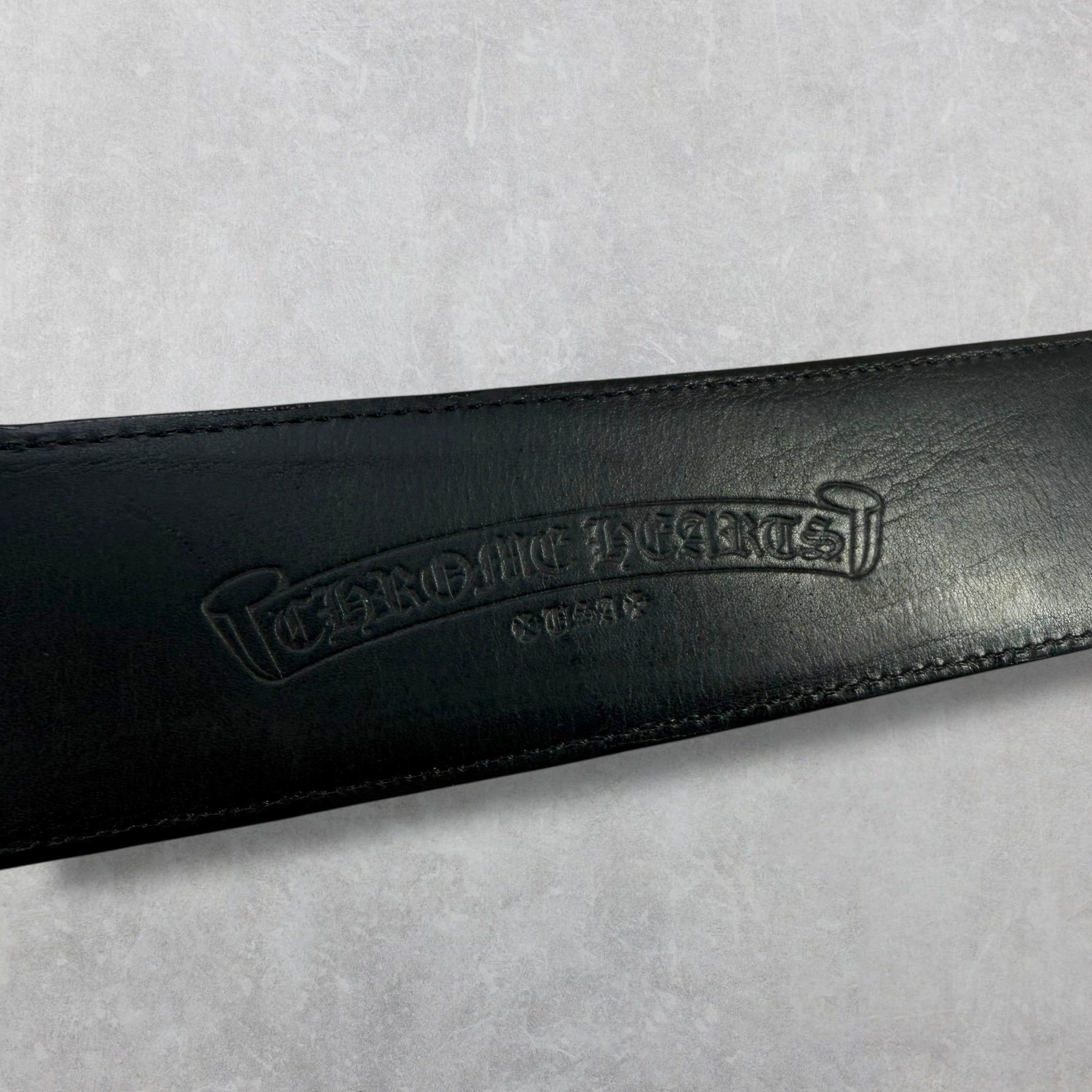 Chrome Hearts Chrome Hearts Black Double Pin Roller Belt 38 Size 38 - 8 Thumbnail