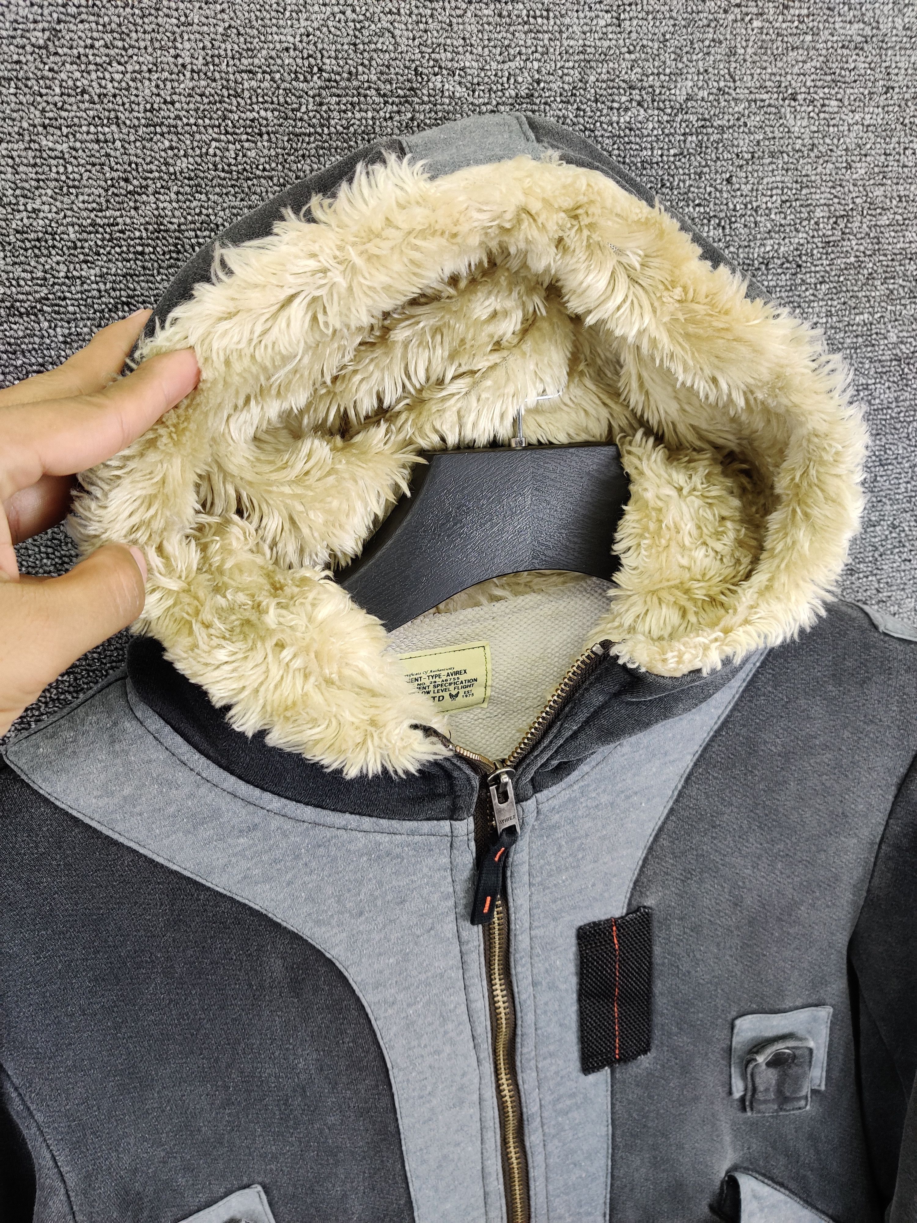 Avirex Vintage Avirex USA Flight Fur Zipper Hoodie Jacket Size US M / EU 48-50 / 2 - 2 Thumbnail
