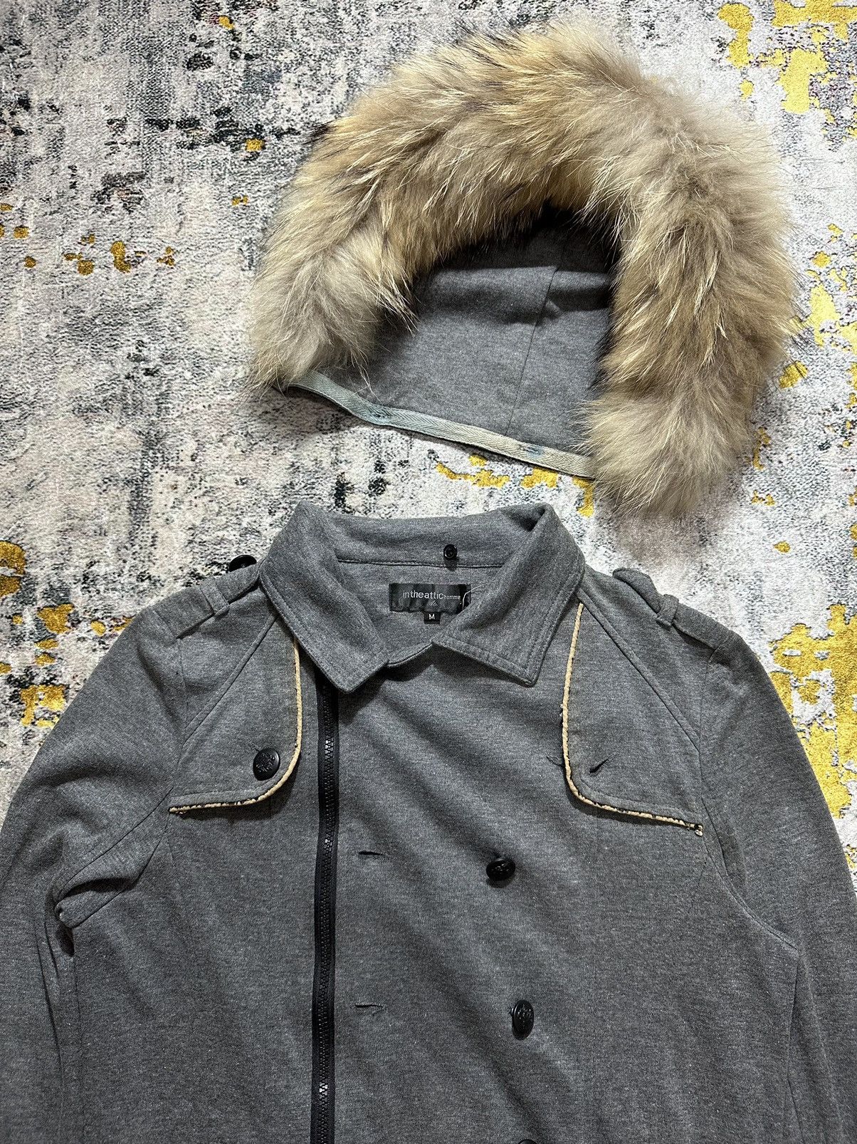 In The Attic ASSYMETRICAL IN THE ATTIC FUR HOODIE JACKET IFSIX LGB STYLE Size US M / EU 48-50 / 2 - 8 Thumbnail