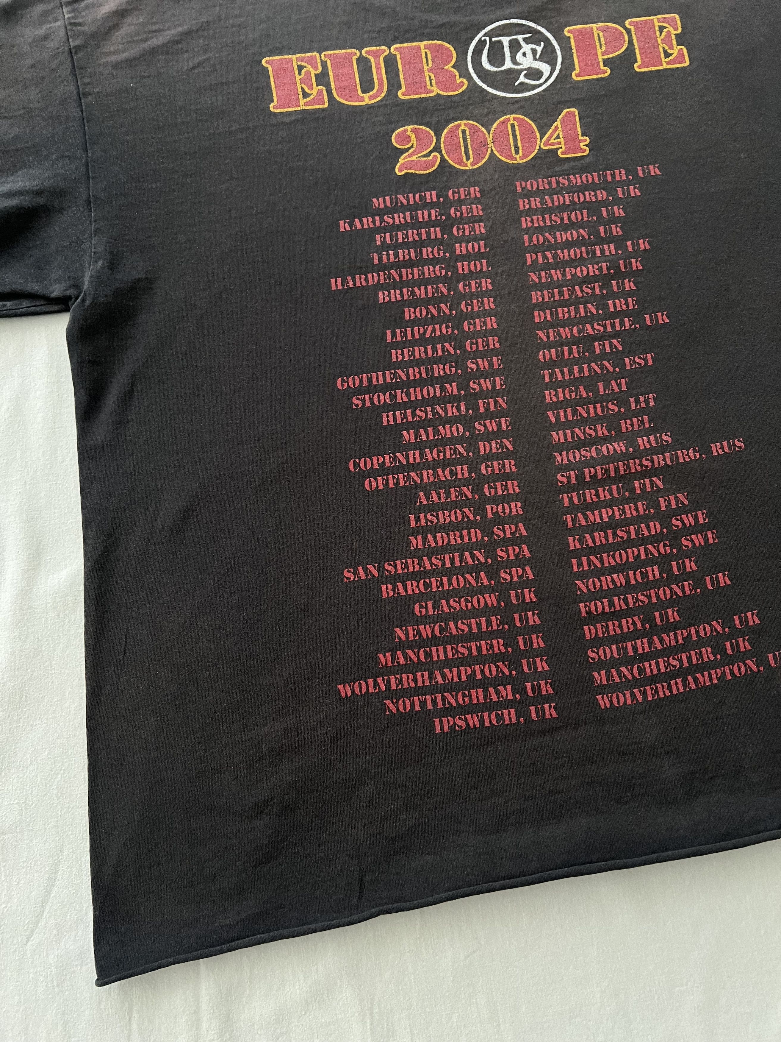 Band Tees Vintage 2004 Whitesnake European Tour Faded Black Tee Size US L / EU 52-54 / 3 - 12 Thumbnail