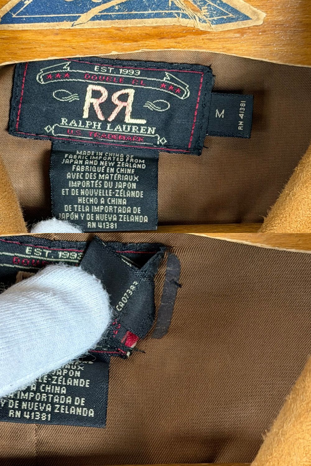 RRL Ralph Lauren fw99 RRL Double RL 3 Star Suede Ranch Jacket Tan Western Size US M / EU 48-50 / 2 - 15 Thumbnail