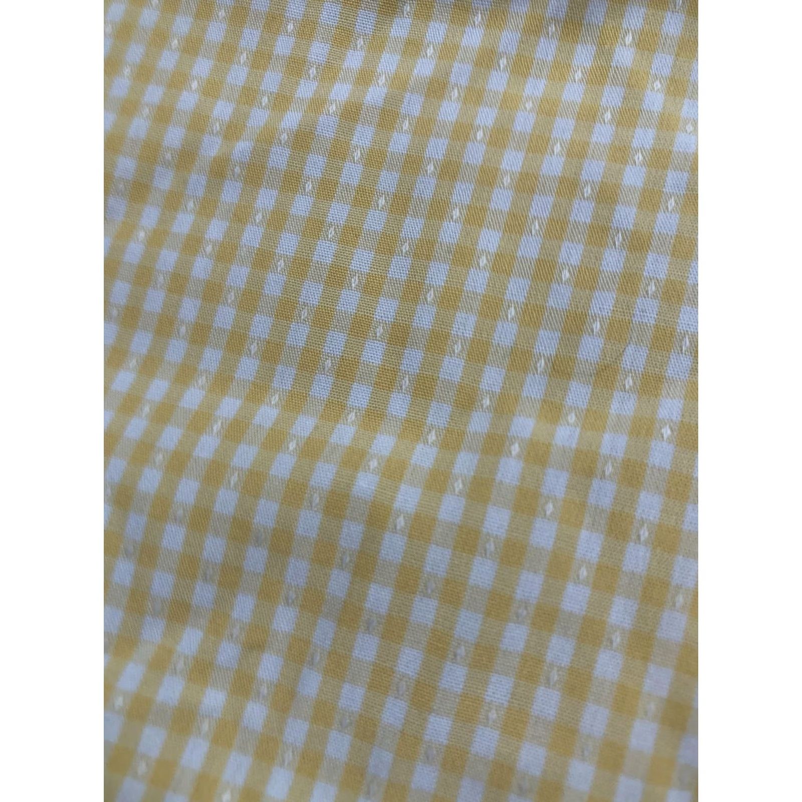 Brooks Brothers Brooks Brothers Madison Shirt Mens 17.5 34/35 Yellow Gingham Non Iron Supima Dress Shirt Button-Down Collar 100% Cotton Size US XXL / EU 58 / 5 - 7 Thumbnail