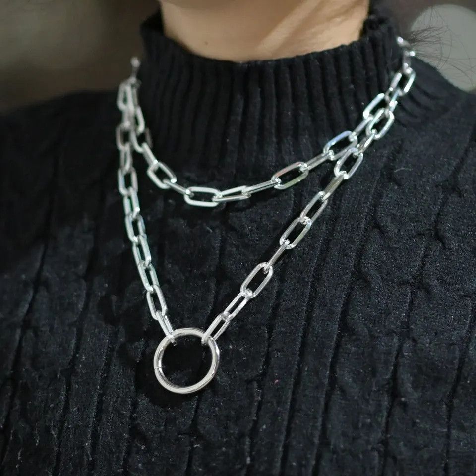 Jewelry Chain Link Ring Necklace Size ONE SIZE - 3 Thumbnail
