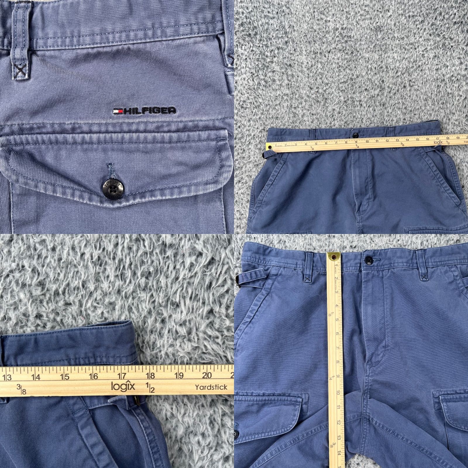 Tommy Hilfiger VINTAGE Tommy Hilfiger Cargo Shorts Mens 34 Blue Cargo Shorts Mens 34 Blue Canvas Shorts Hood? Size US 34 / EU 50 - 9 Thumbnail