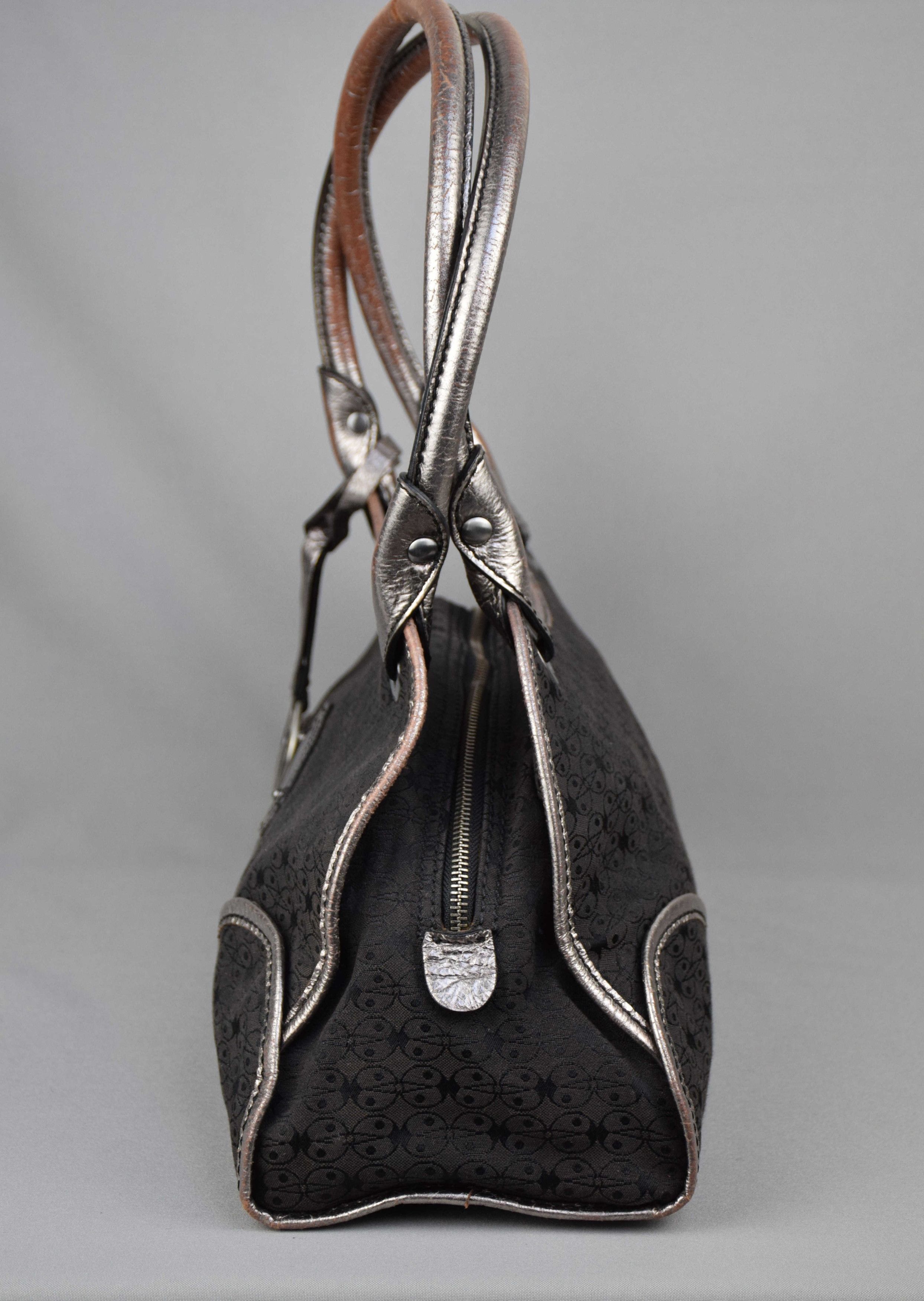 Other Coccinelle Bag Gray Fabric Branded Designer Handbag Zip Size ONE SIZE - 4 Thumbnail